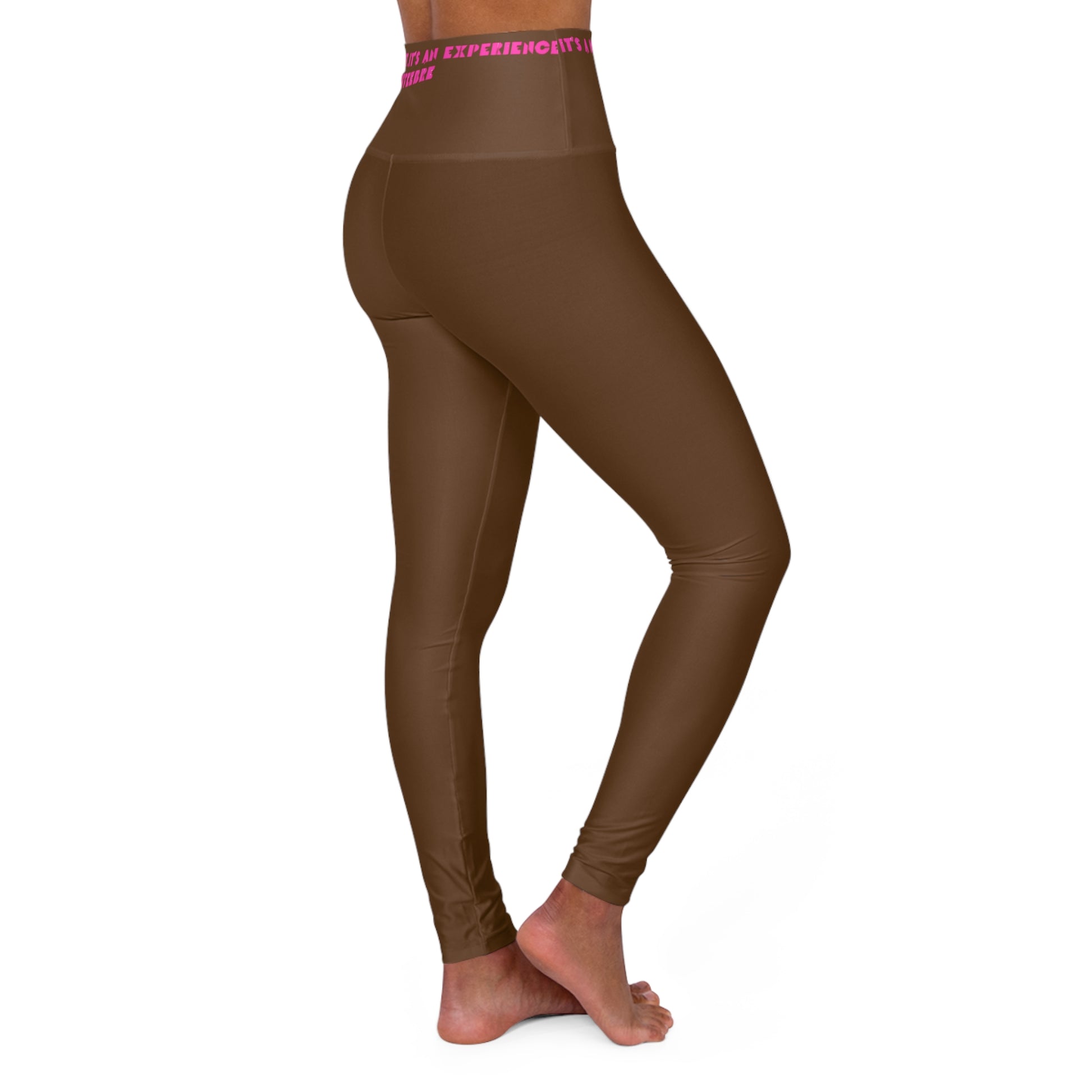 Brown Fitness High Waisted Leggings - COFFEEBRE