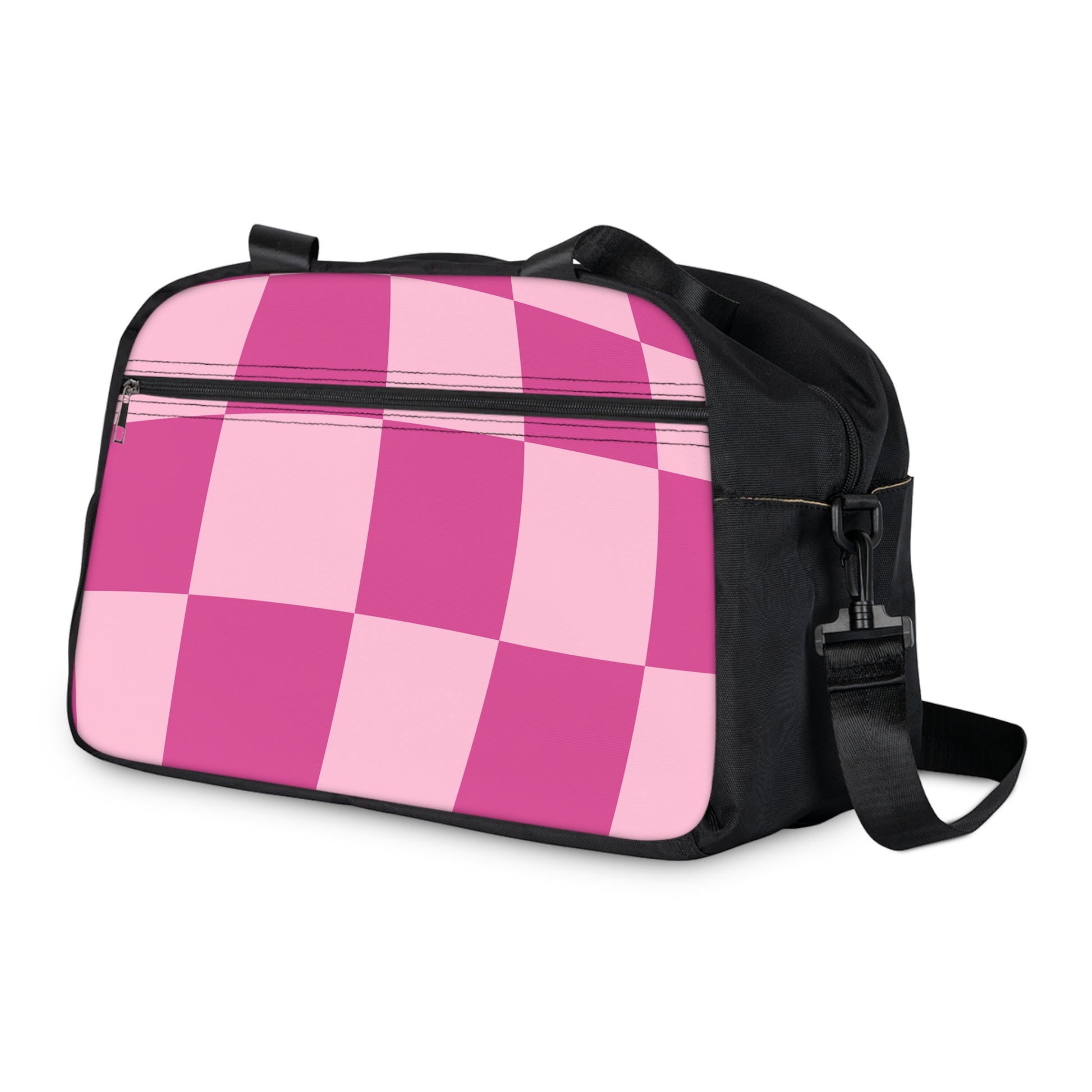 Pink Checkered Fitness Handbag - COFFEEBRE