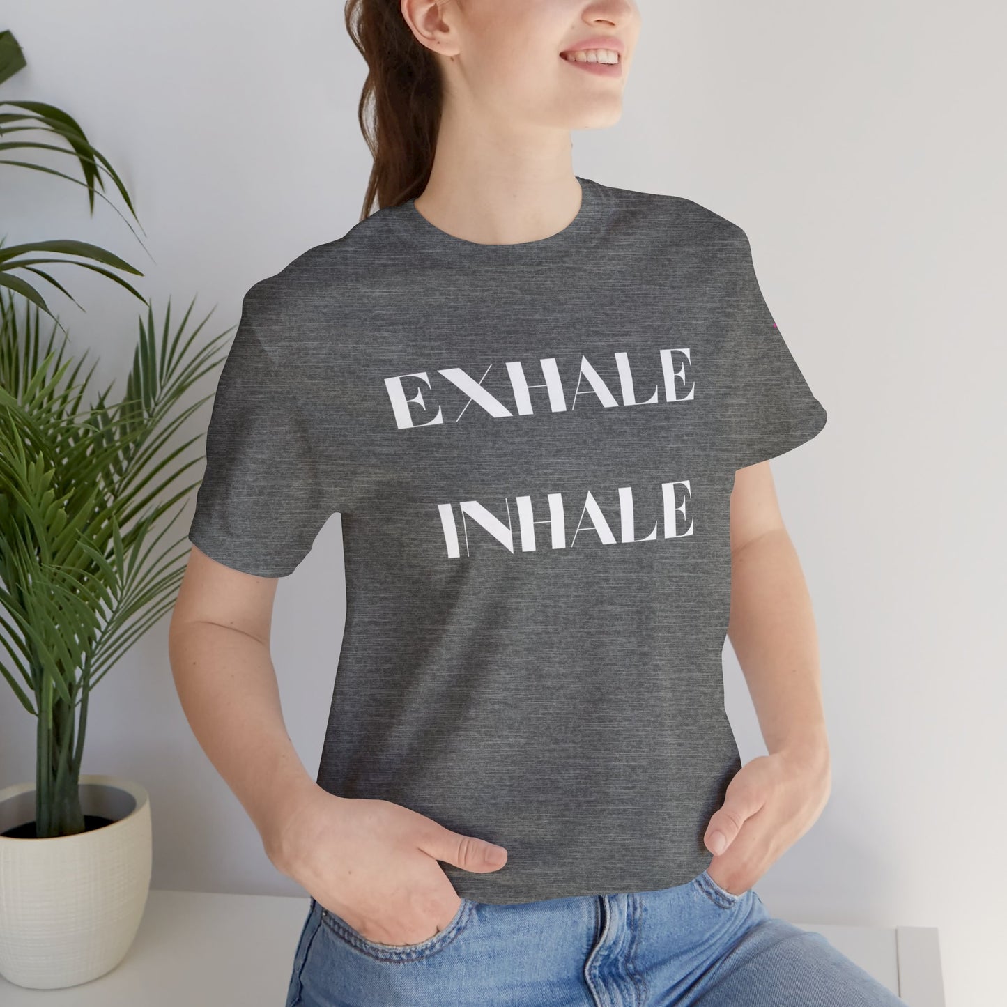 Exhale Inhale Yoga Fitness Workout T-Shirt