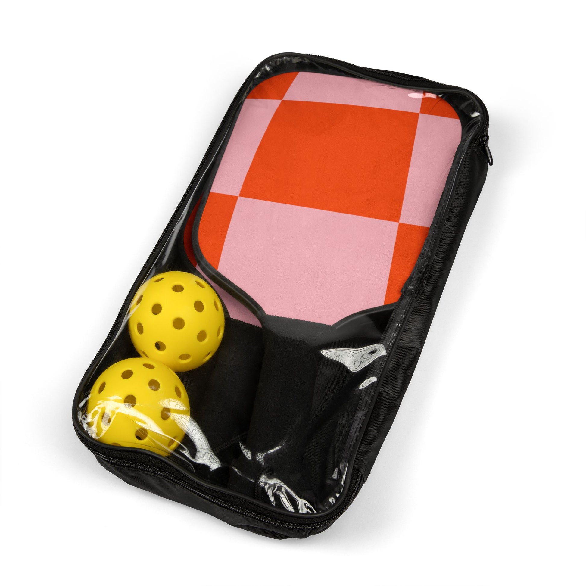 Orange Checkered Pickleball Paddle Kit - COFFEEBRE