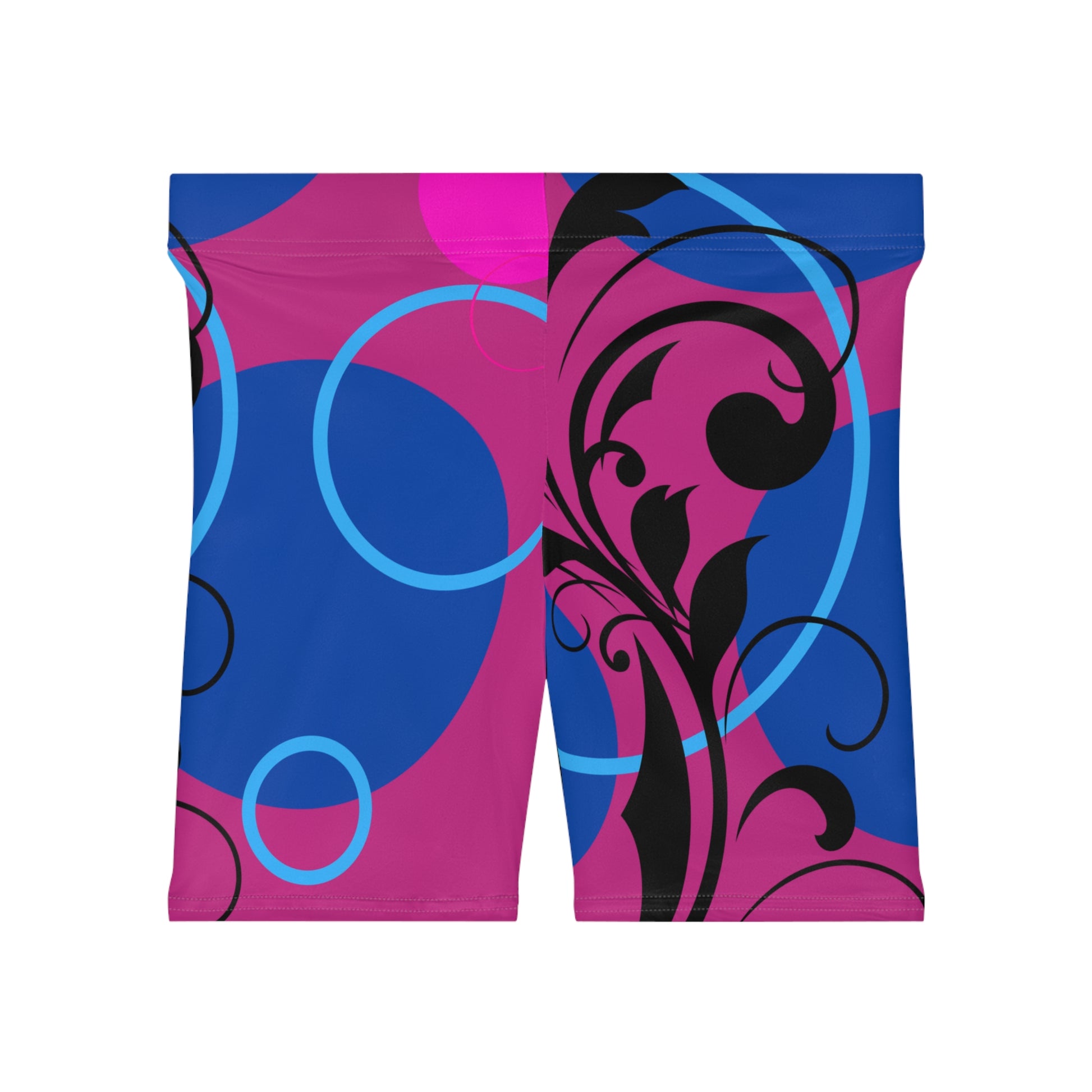 Patterned Yoga Athletic Biker Shorts - COFFEEBRE