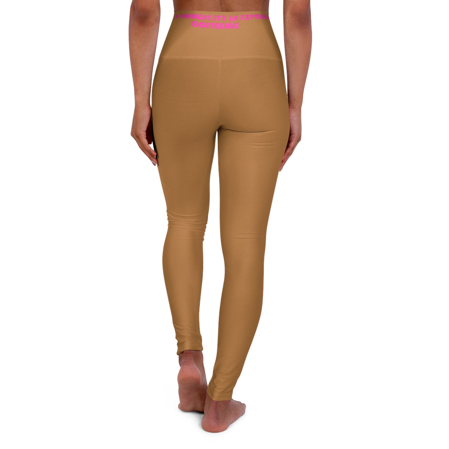 Light Brown Fitness High Waisted Leggings - COFFEEBRE