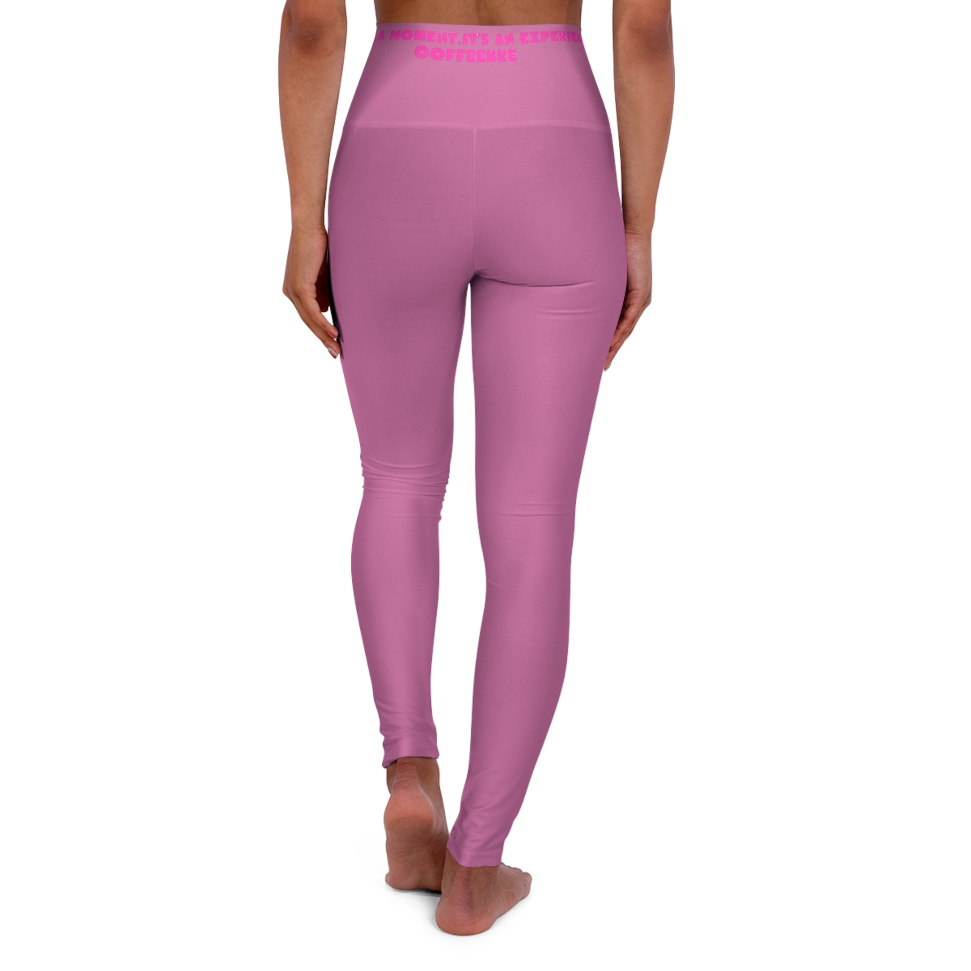 Light Pink Fitness High Waisted Leggings - COFFEEBRE