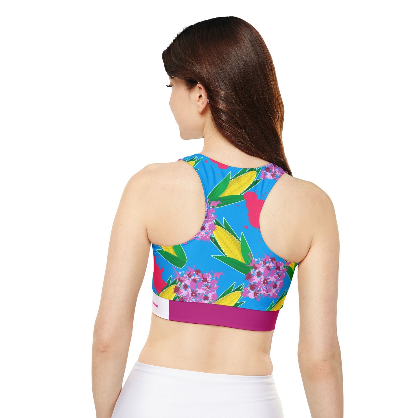 Floral Corn Fitness Sports Bra - COFFEEBRE