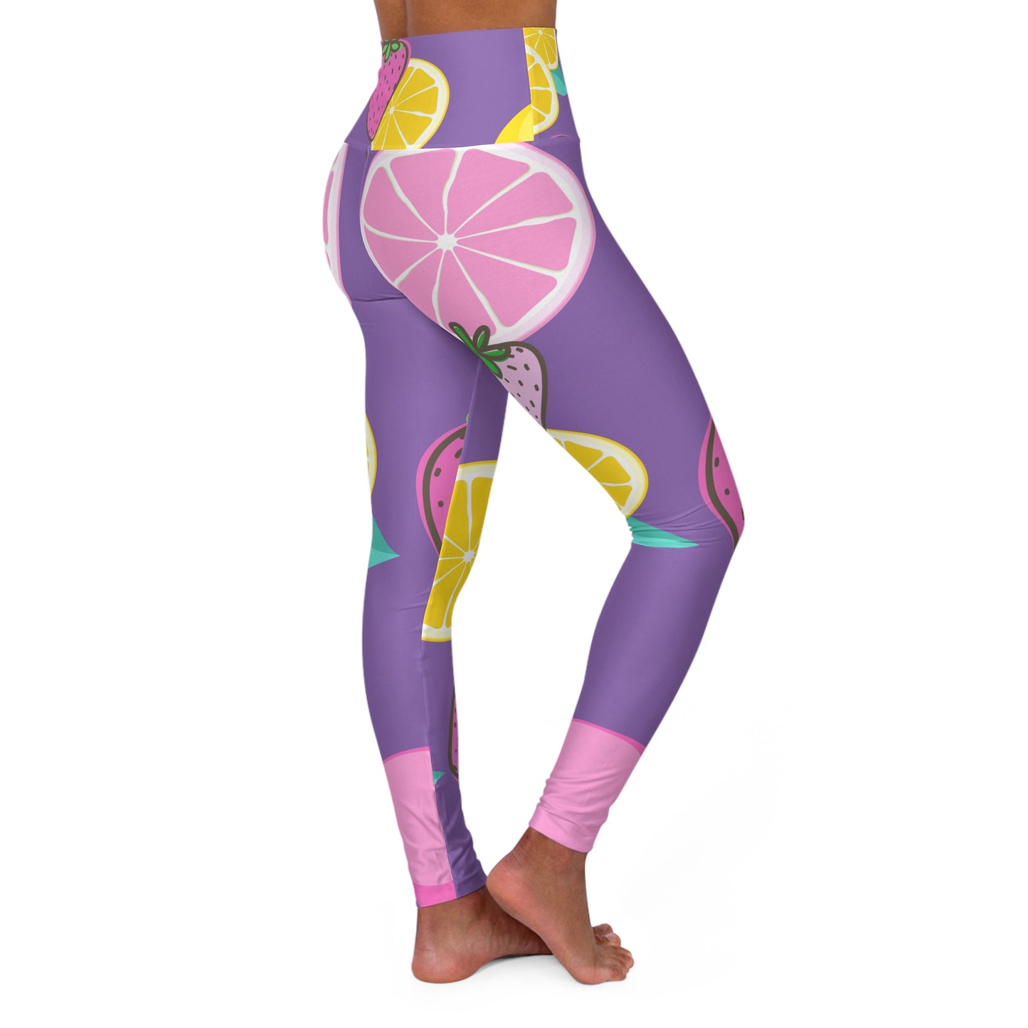 Purple High Waisted Yoga Leggings - COFFEEBRE