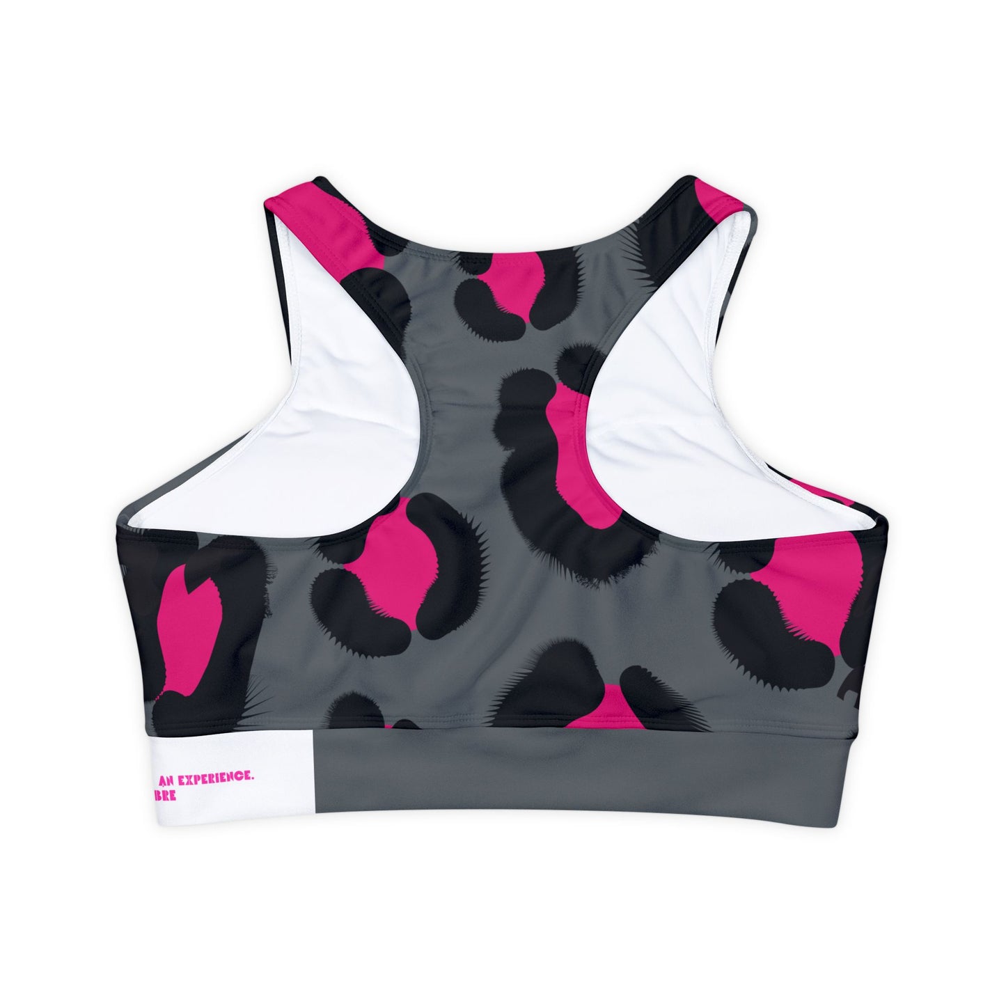 Gray Animal Print Fitness Sports Bra - COFFEEBRE