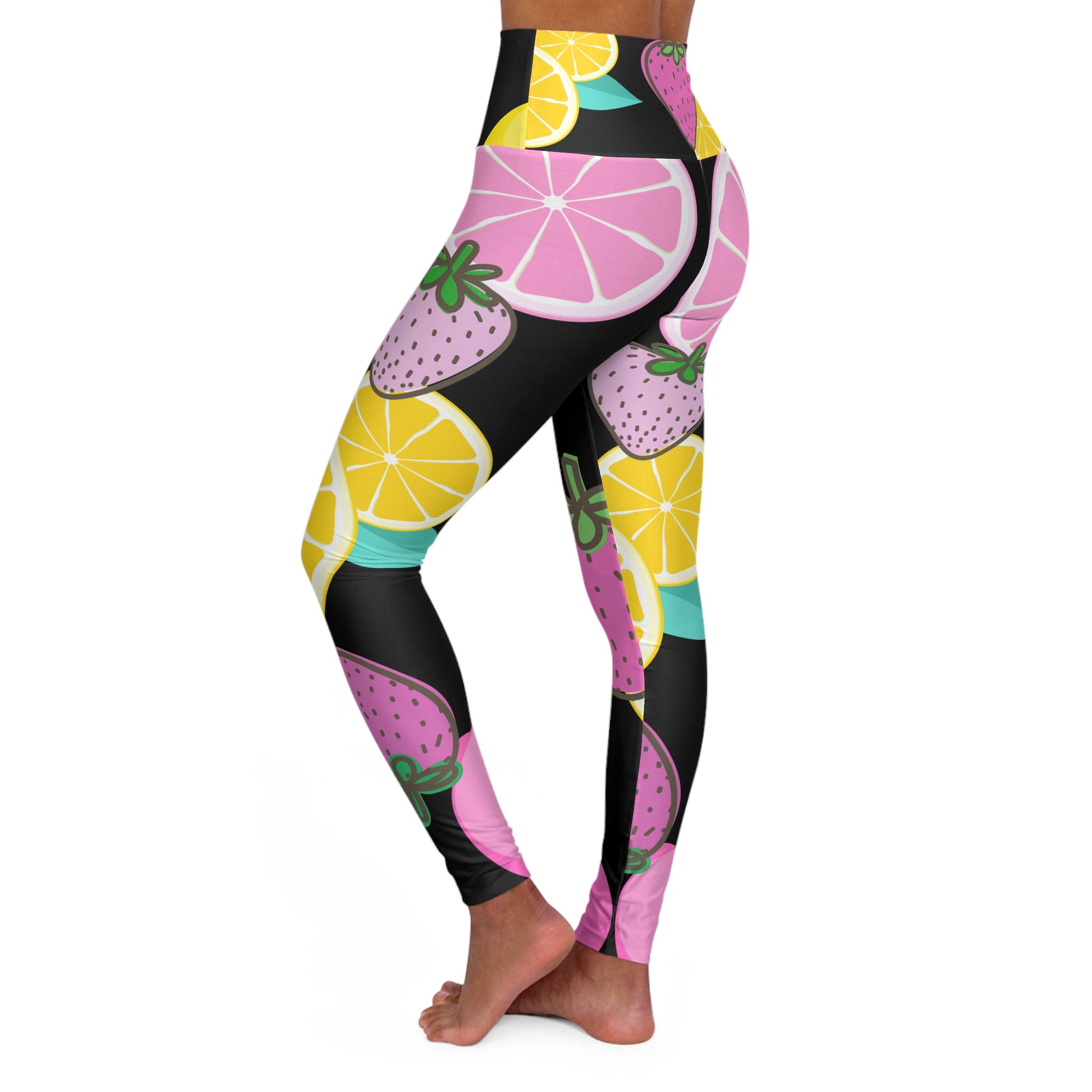 Black  High Waisted Yoga Leggings - COFEEBRE