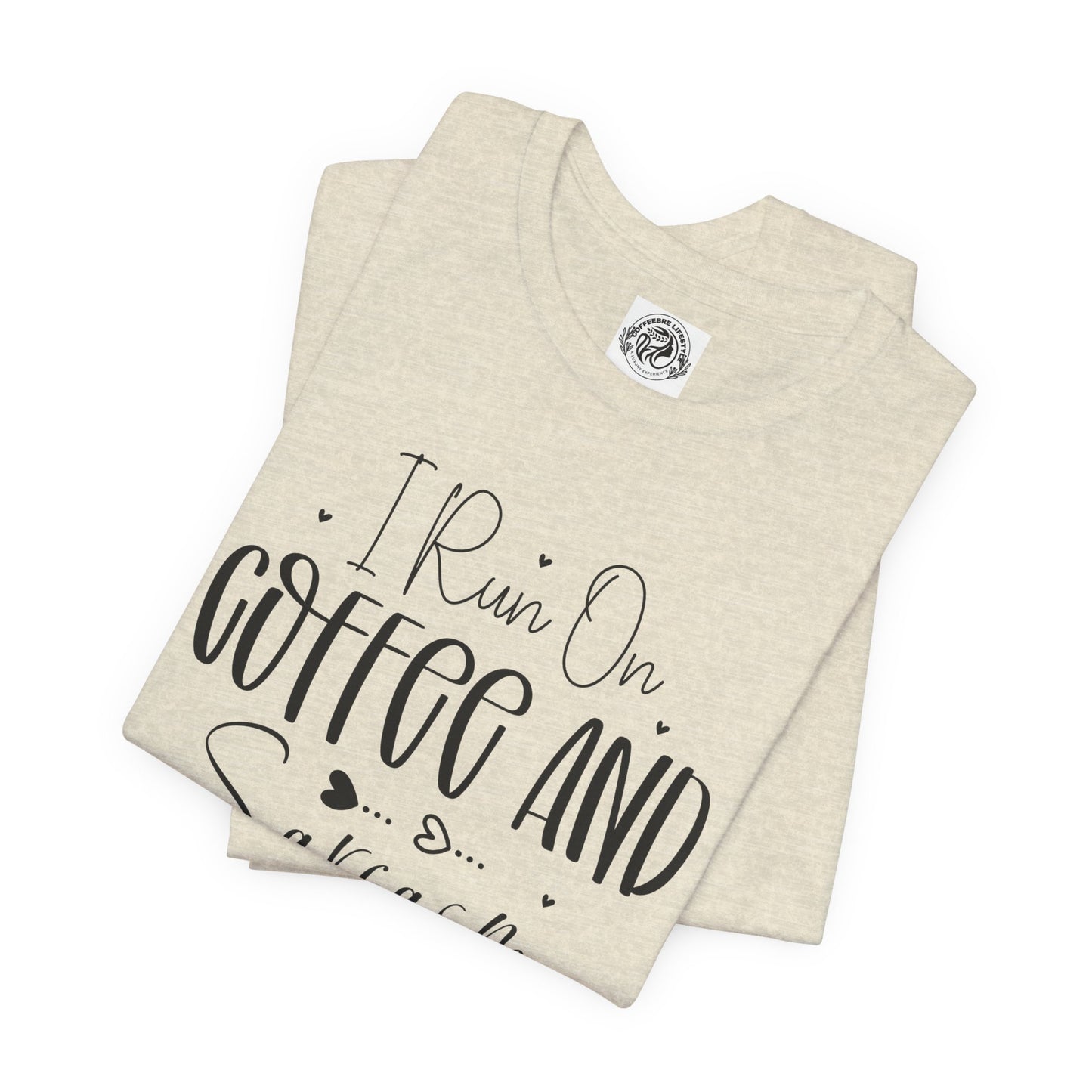 Fitness T-Shirt - I Run On Coffee Workout Shirt