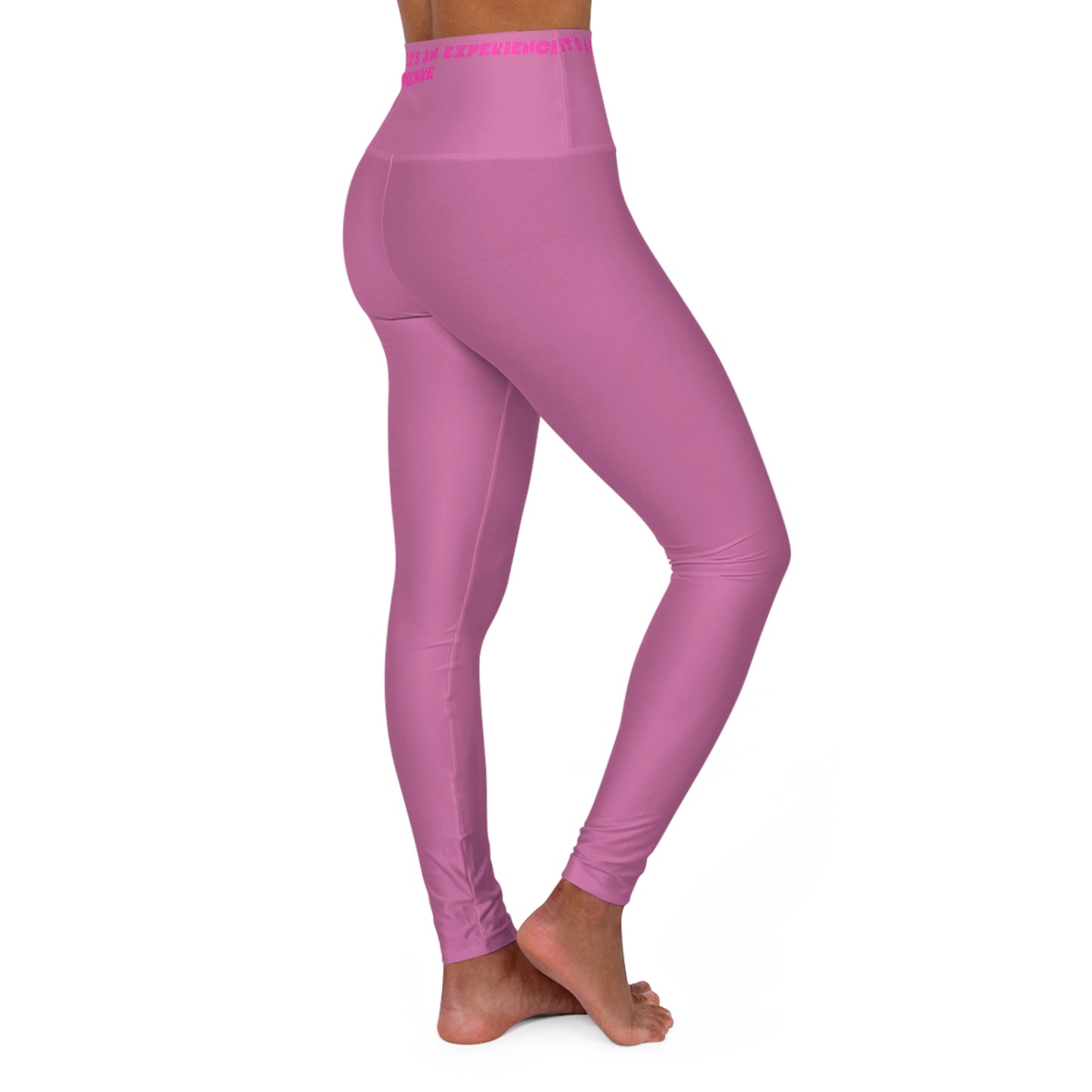 Light Pink Fitness High Waisted Leggings - COFFEEBRE