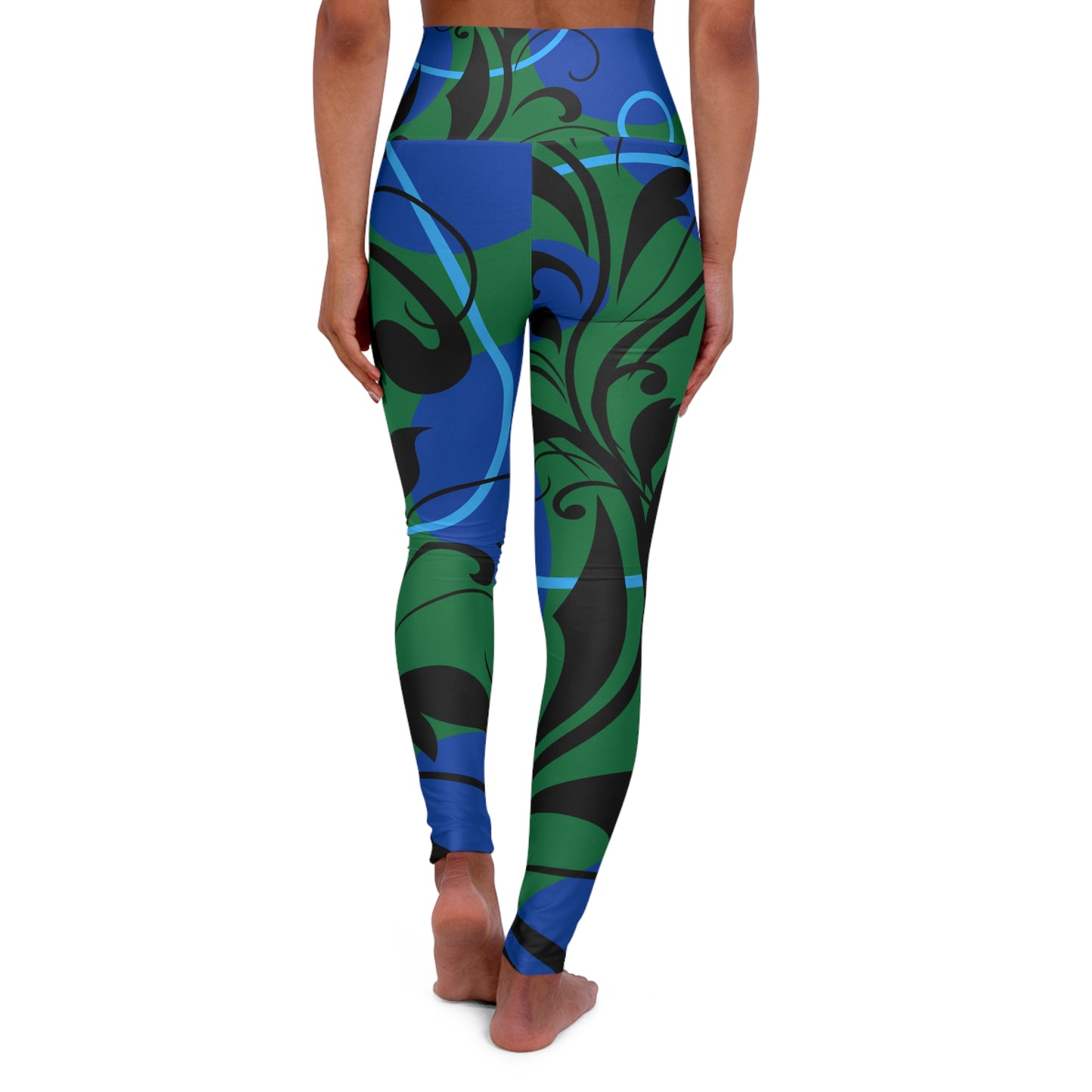 Green High Waisted Yoga Leggings - COFFEEBRE