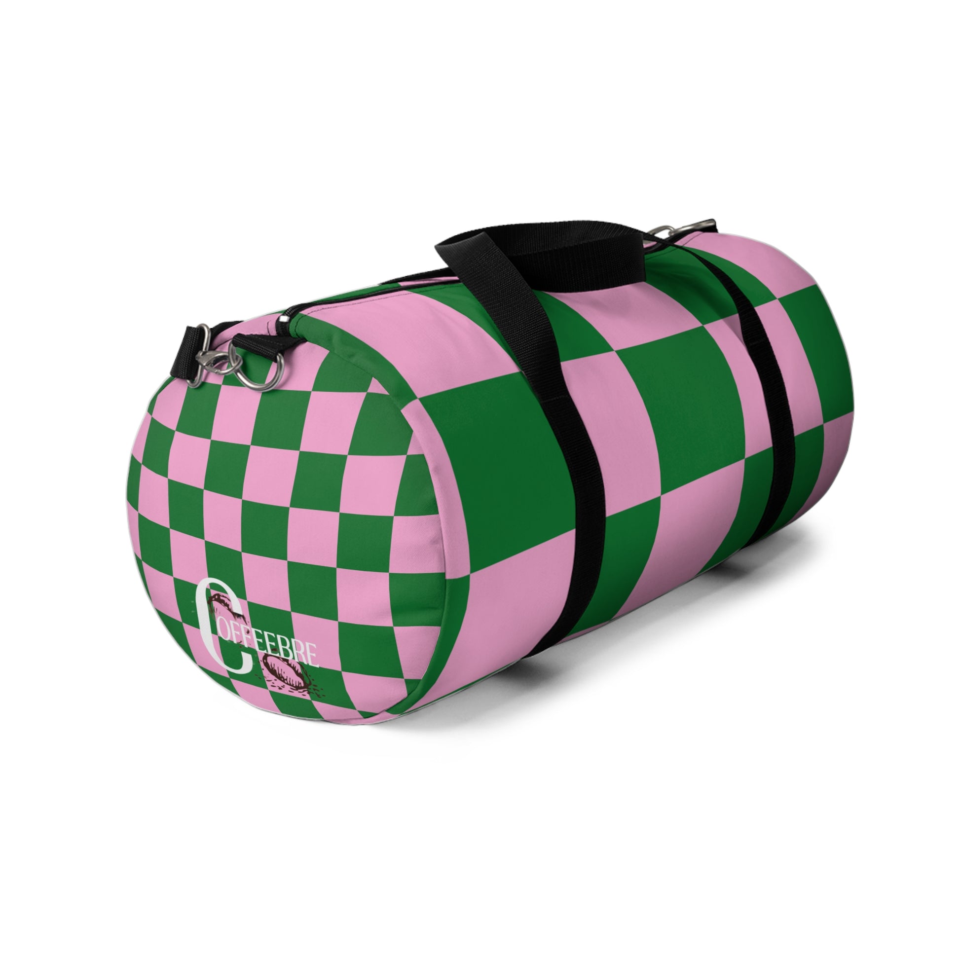 Green Checkered Gym Duffel Bag - COFFEEBRE