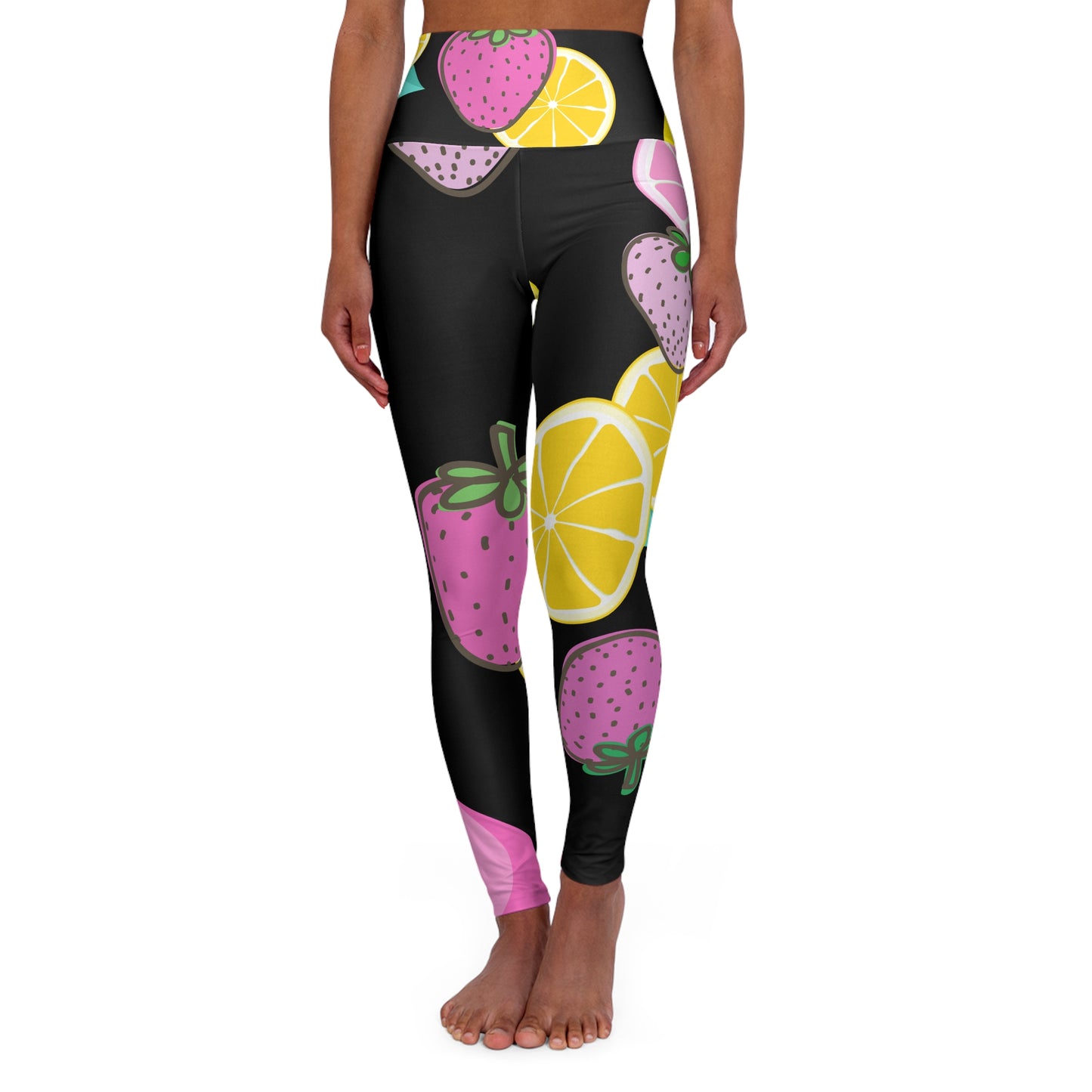 Black  High Waisted Yoga Leggings - COFEEBRE