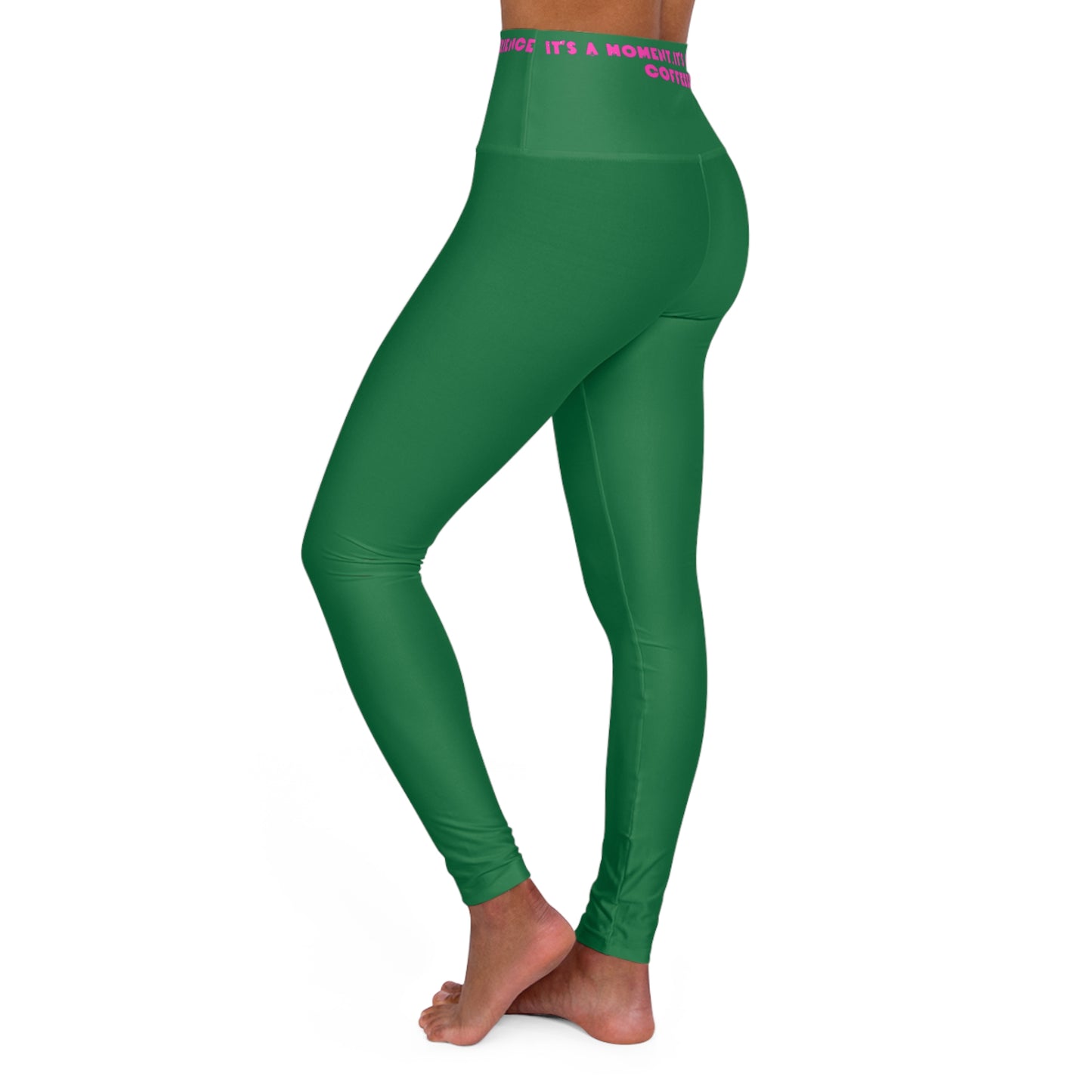 Green Fitness High Waisted Leggings - COFFEEBRE