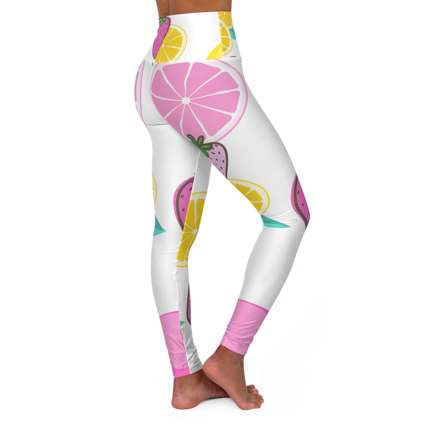 Strawberry  High Waisted Yoga Leggings - COFFEEBRE