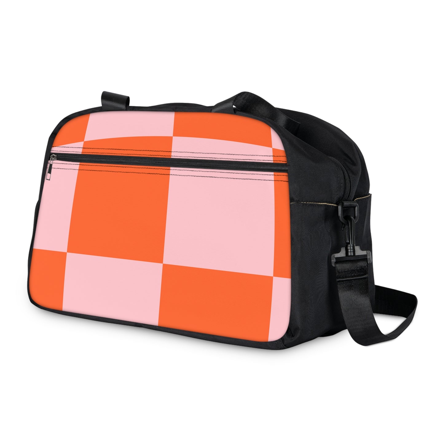 Orange Checkered Fitness Handbag - COFFEEBRE