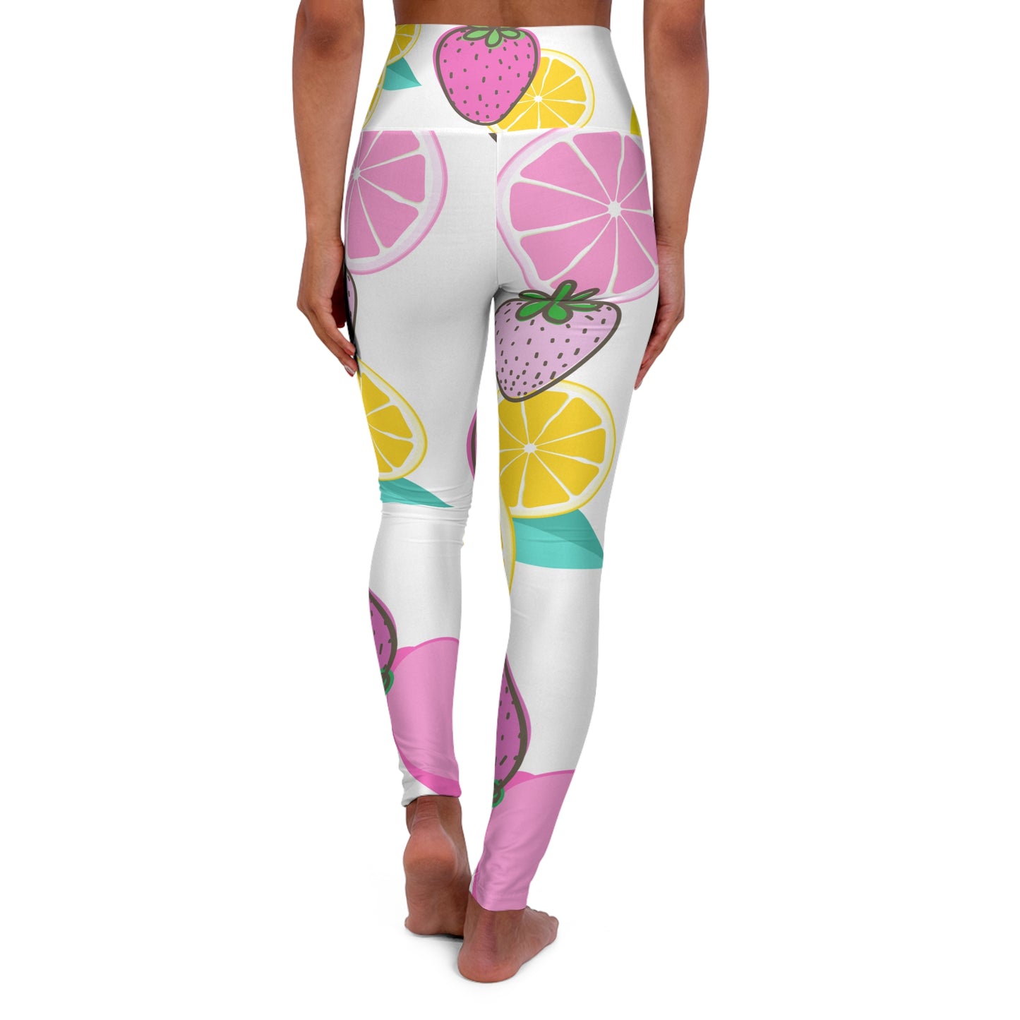 Strawberry  High Waisted Yoga Leggings - COFFEEBRE