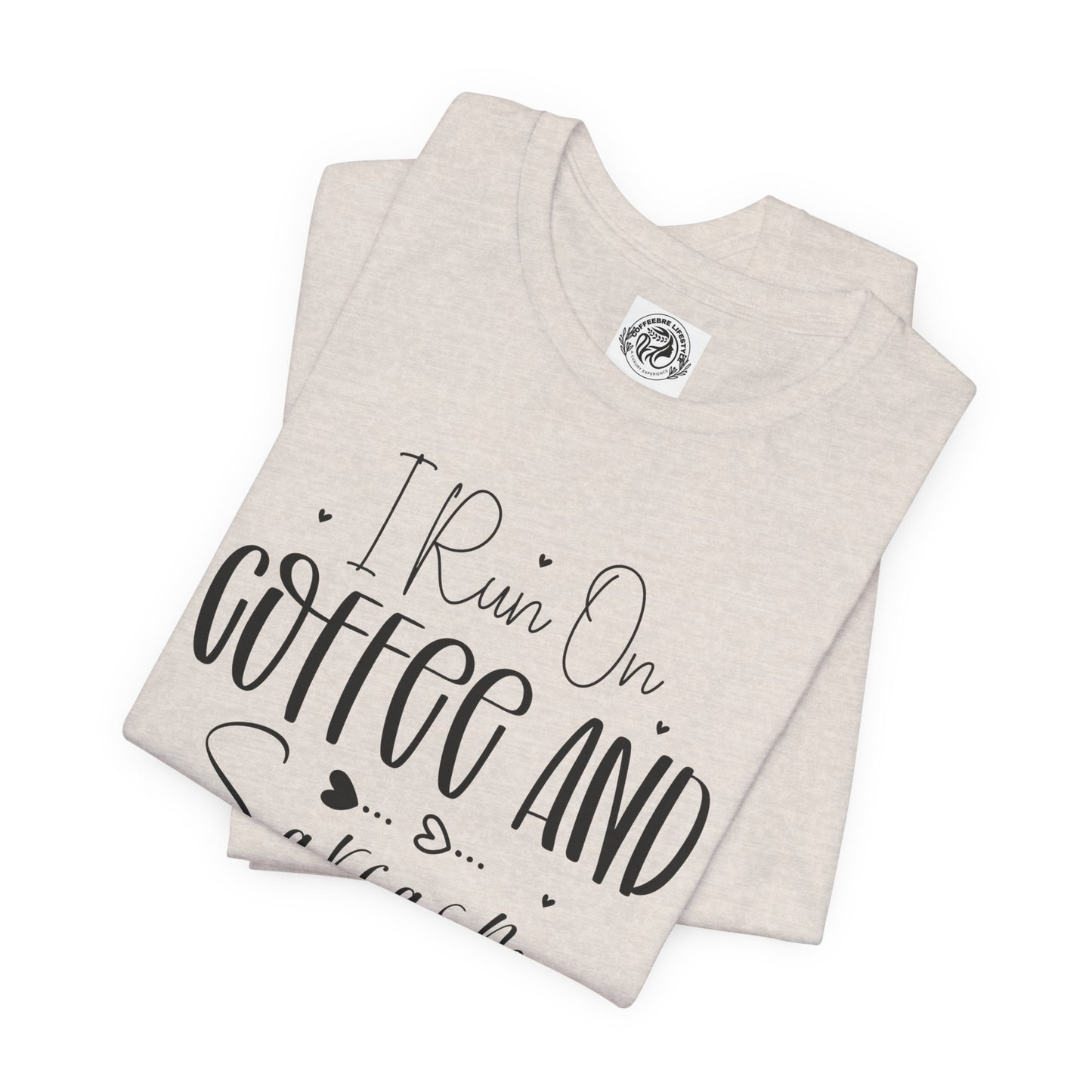 Fitness T-Shirt - I Run On Coffee Workout Shirt