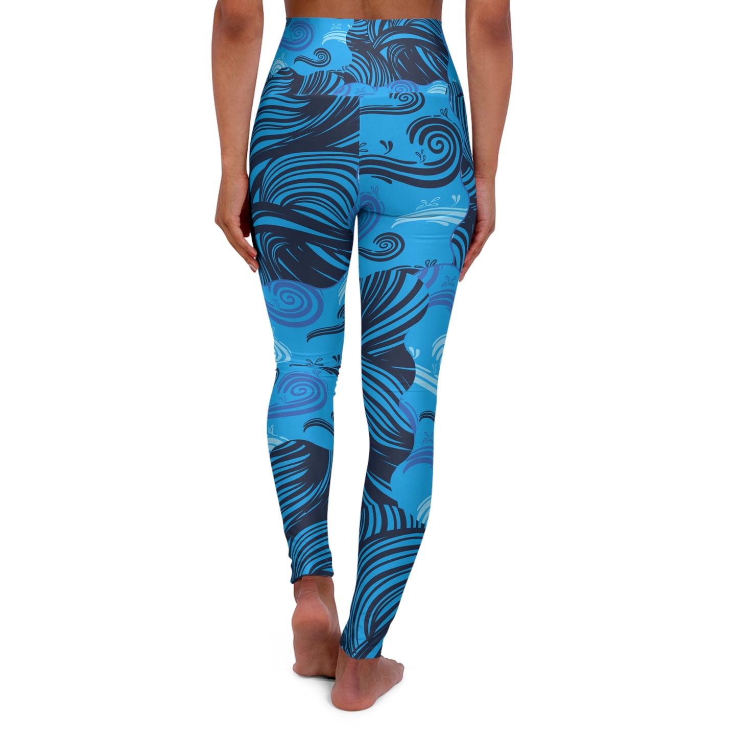 Ocean High Waisted Yoga Leggings - COFFEEBRE