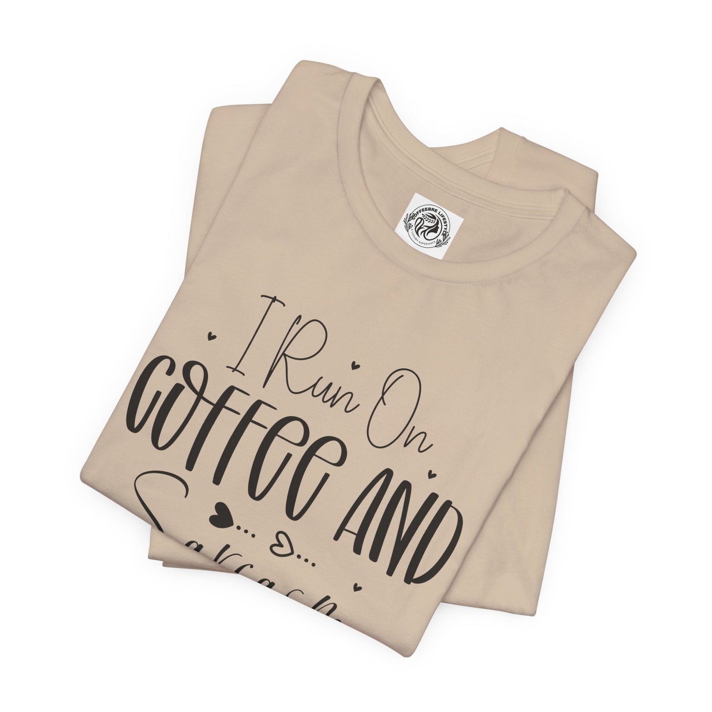 Fitness T-Shirt - I Run On Coffee Workout Shirt