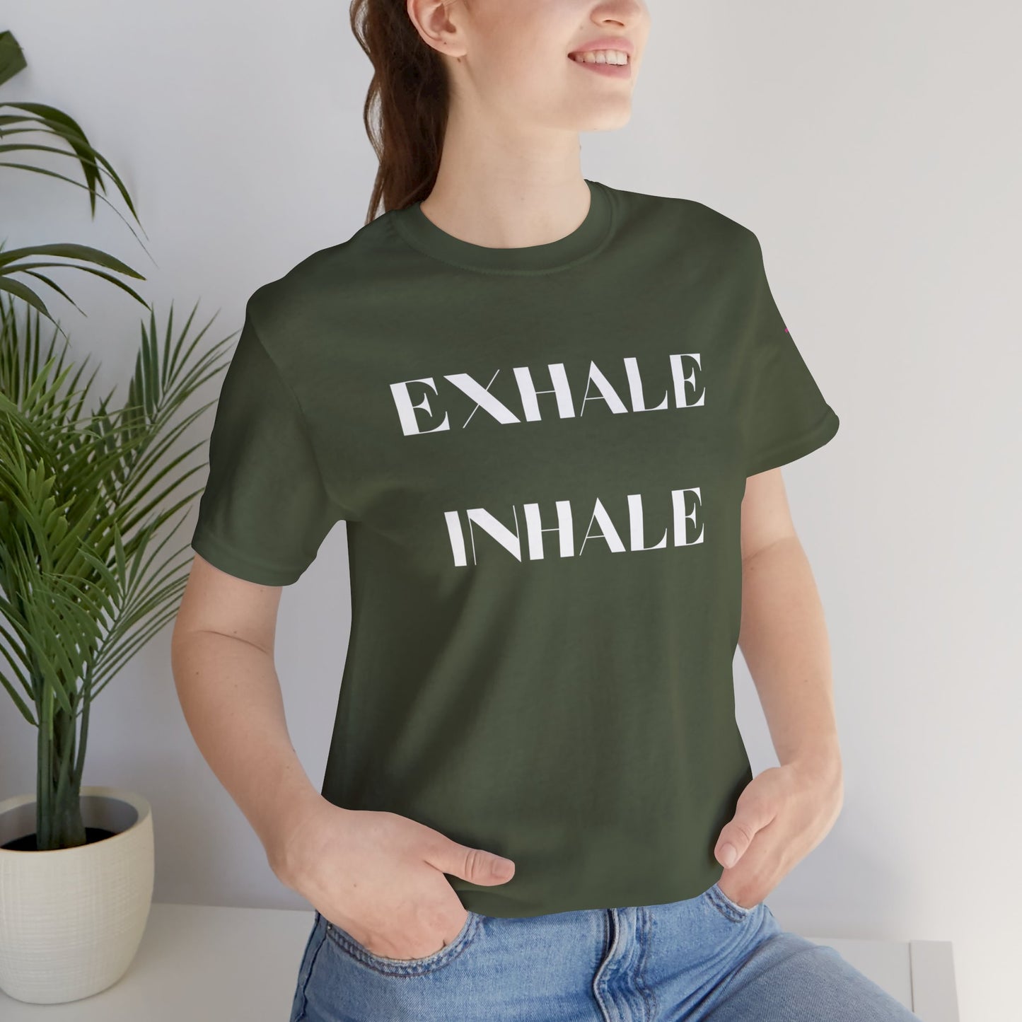 Exhale Inhale Yoga Fitness Workout T-Shirt