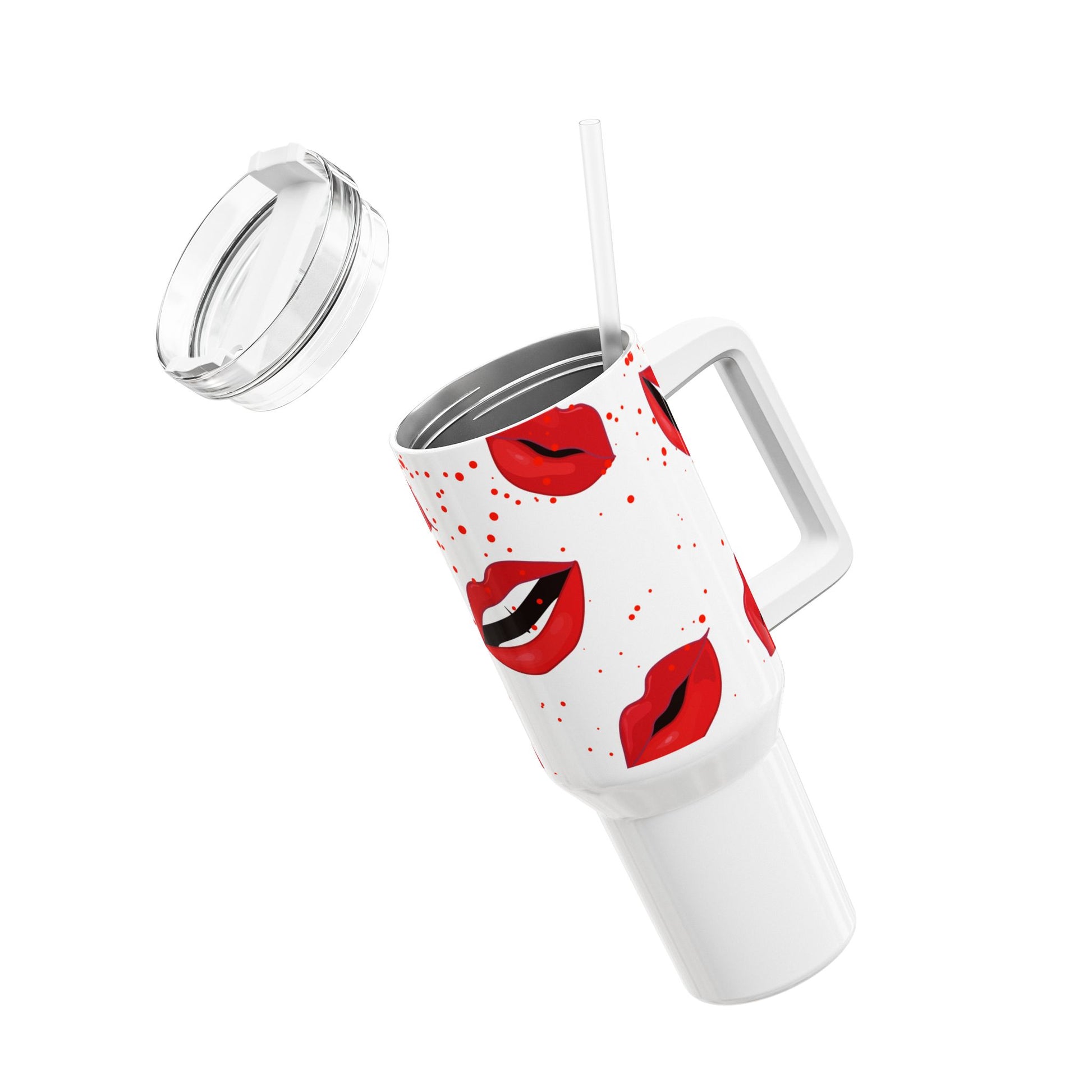 Gym Tumbler - Red Lips Design - COFFEEBRE