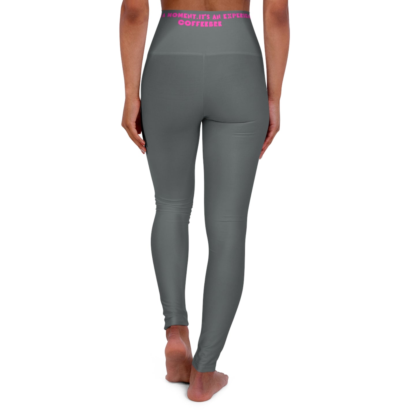 Grey Fitness High Waisted Yoga Leggings - COFFEEBRE