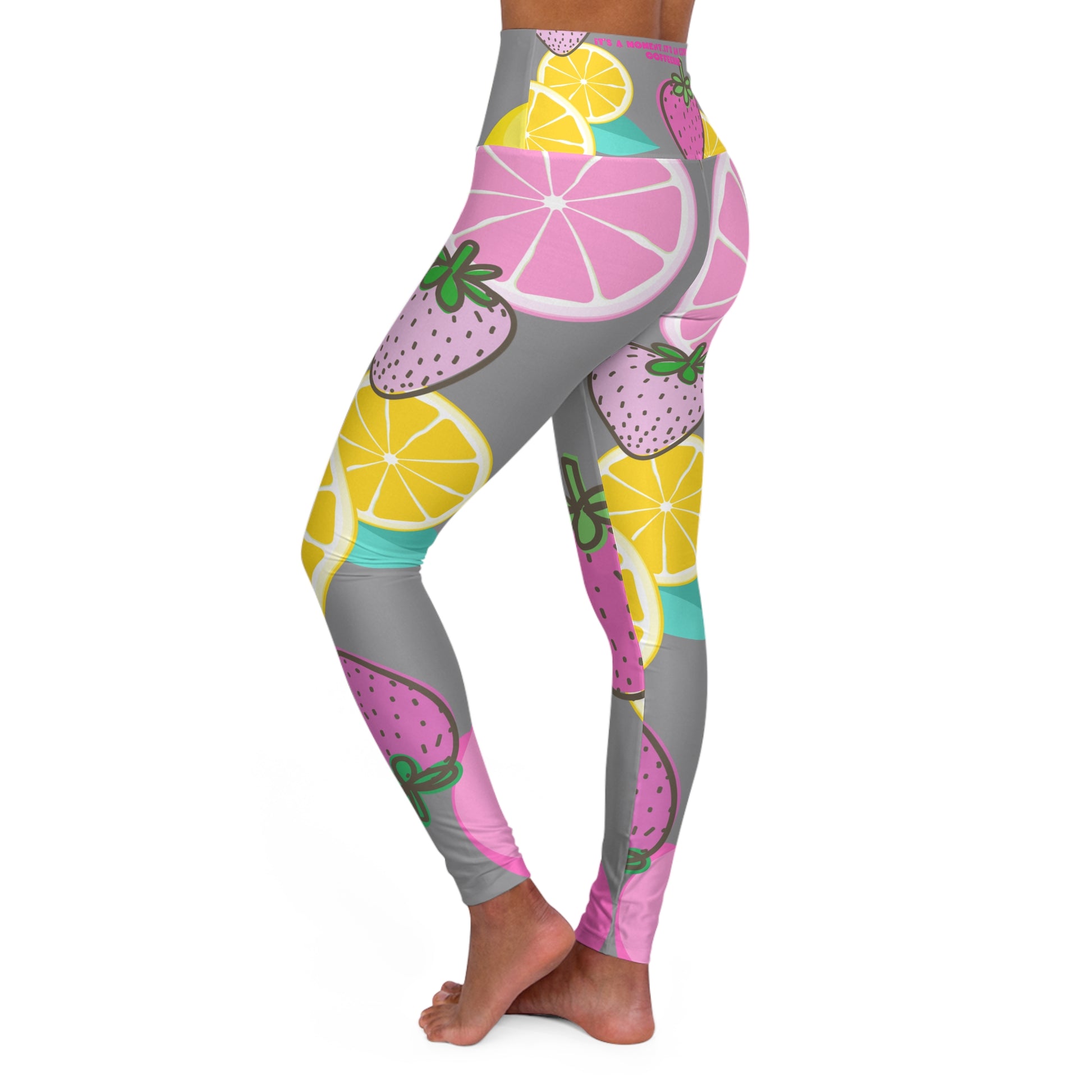 Grey High Waisted Yoga Leggings  COFFEEBRE