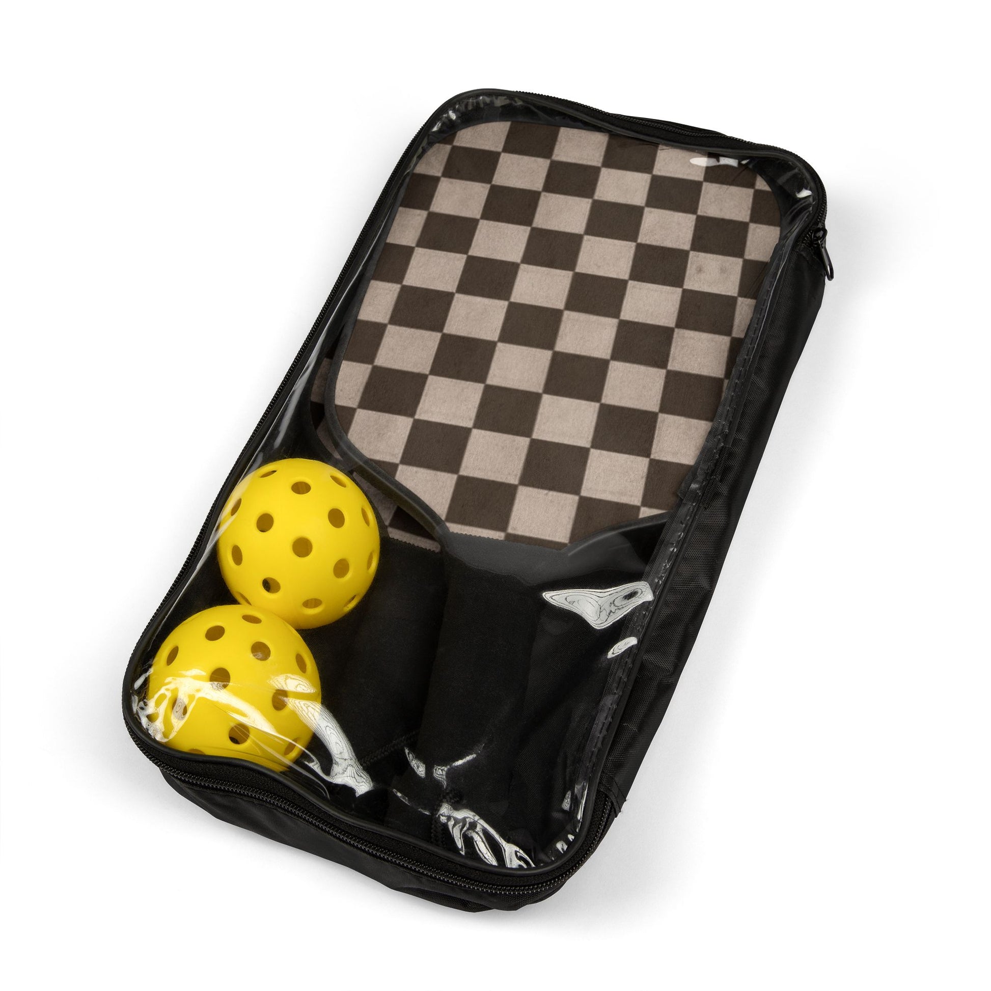 Brown Checkered Pickleball Paddle Kit - COFFEEBRE