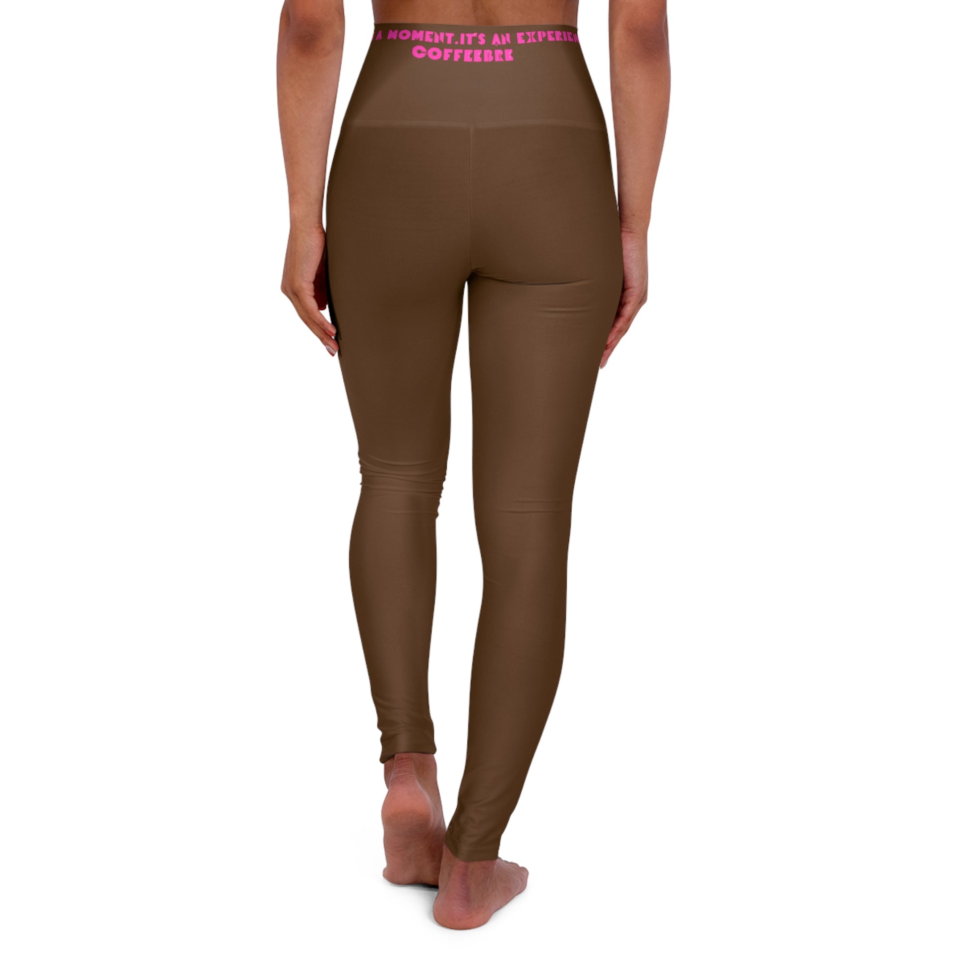 Brown Fitness High Waisted Leggings - COFFEEBRE