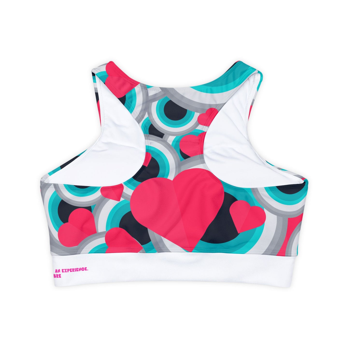 Patterned Heart Workout Sports Bra - COFFEEBRE