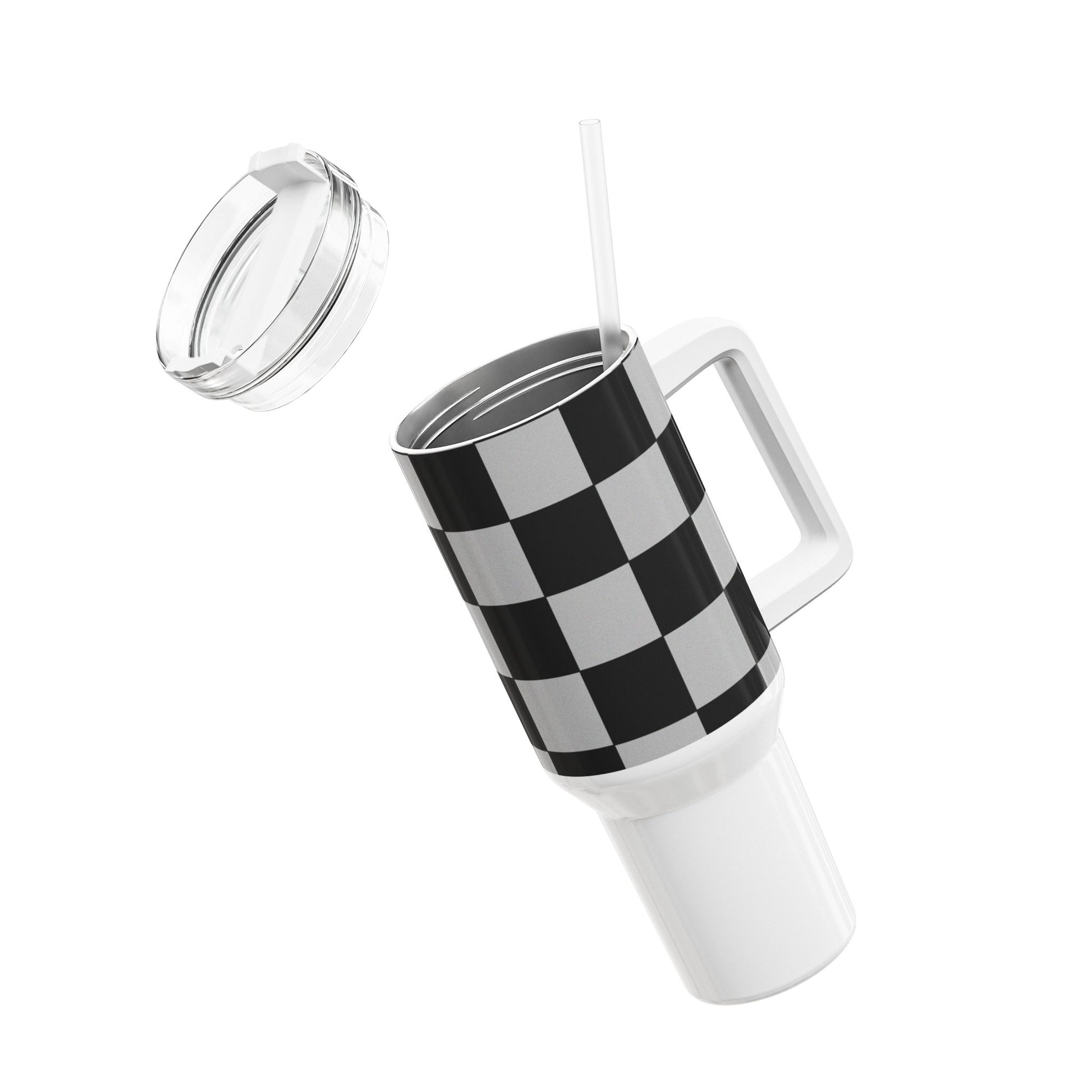 Checkered Fitness Lifestyle Tumbler - COFFEEBRE