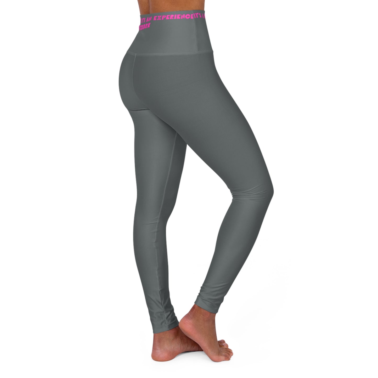 Grey Fitness High Waisted Yoga Leggings - COFFEEBRE