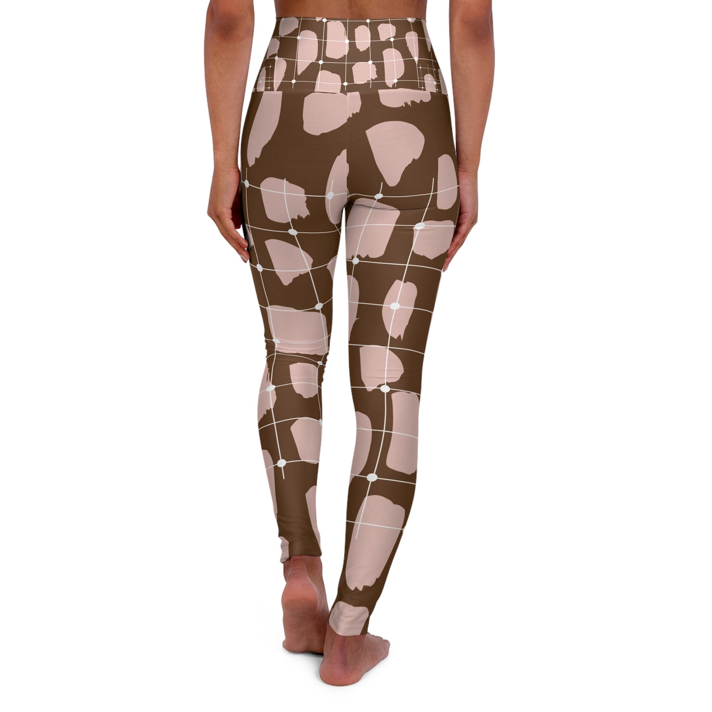 Brown High Waisted Yoga Leggings -  COFFEEBRE