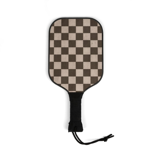 Brown Checkered Pickleball Paddle Kit - COFFEEBRE