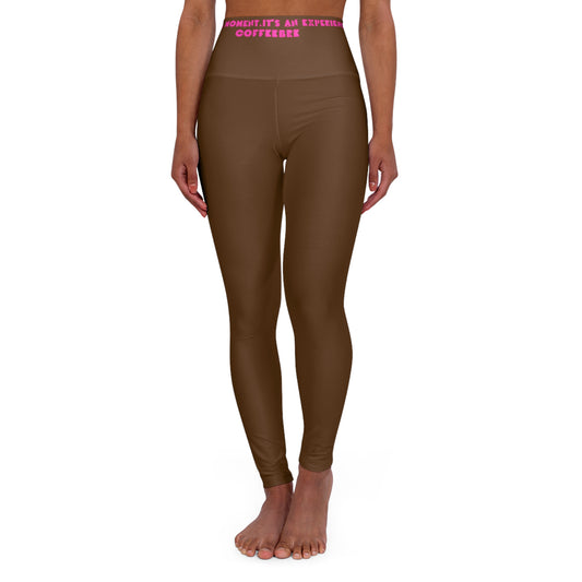 Brown Fitness High Waisted Leggings - COFFEEBRE