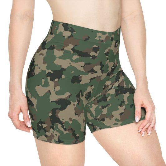 Camouflage Fitness Biker Shorts - COFFEEBRE