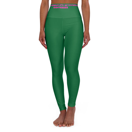 Green Fitness High Waisted Leggings - COFFEEBRE