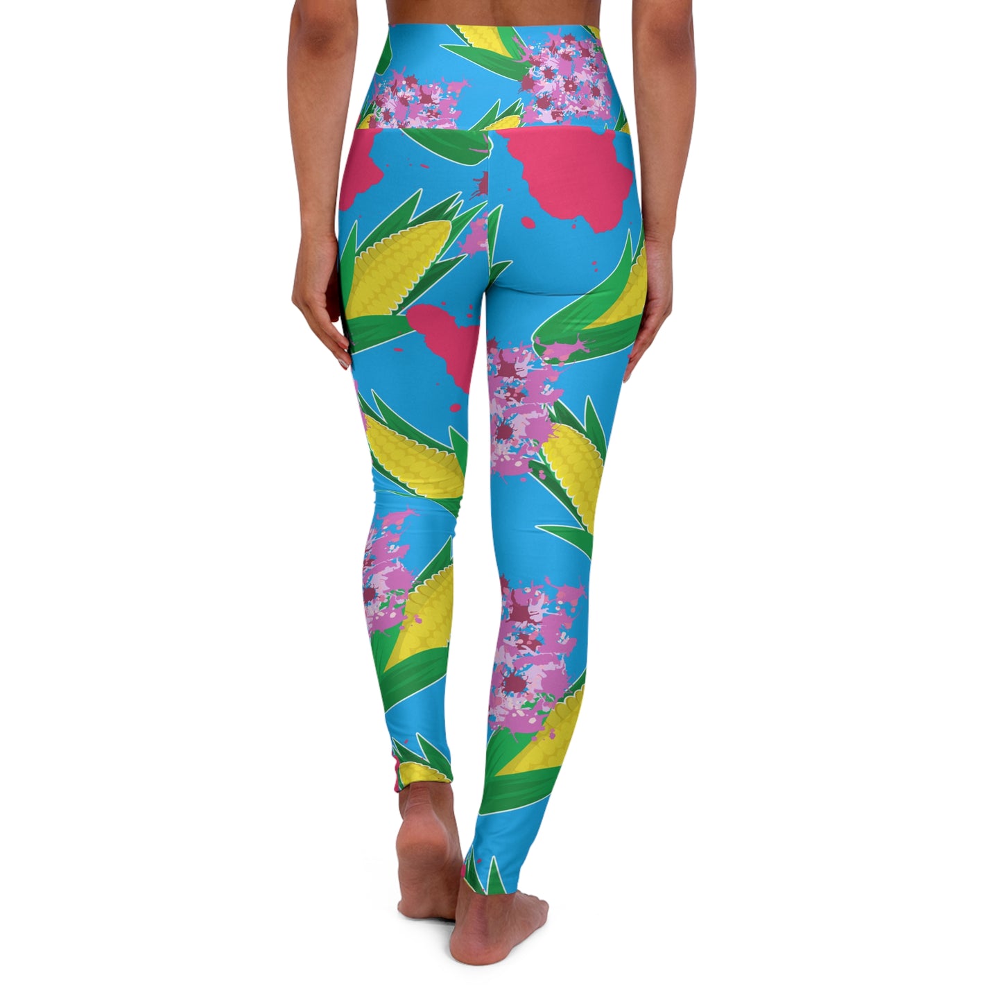 Floral High Waisted Yoga Leggings - COFFEEBRE