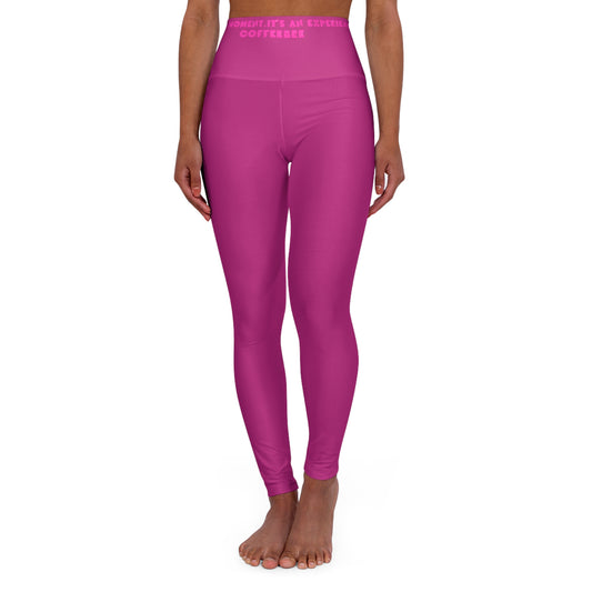 Pink Fitness High Waisted Leggings  - COFFEEBRE