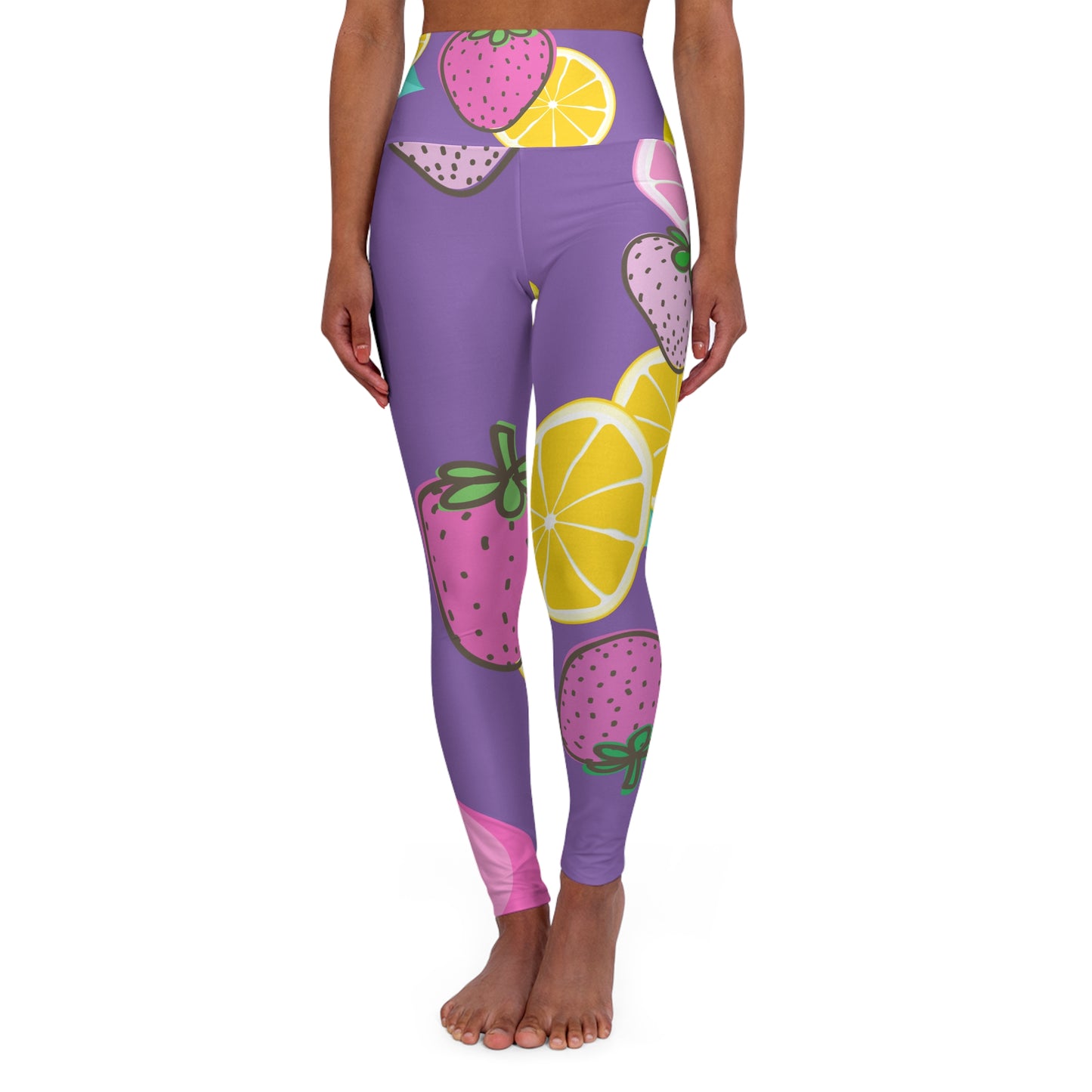 Purple High Waisted Yoga Leggings - COFFEEBRE