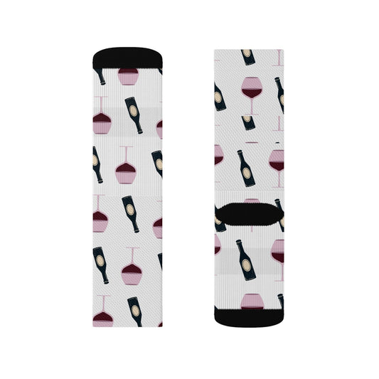 A Glass of Wine Saves a Day Socks - COFFEEBRE