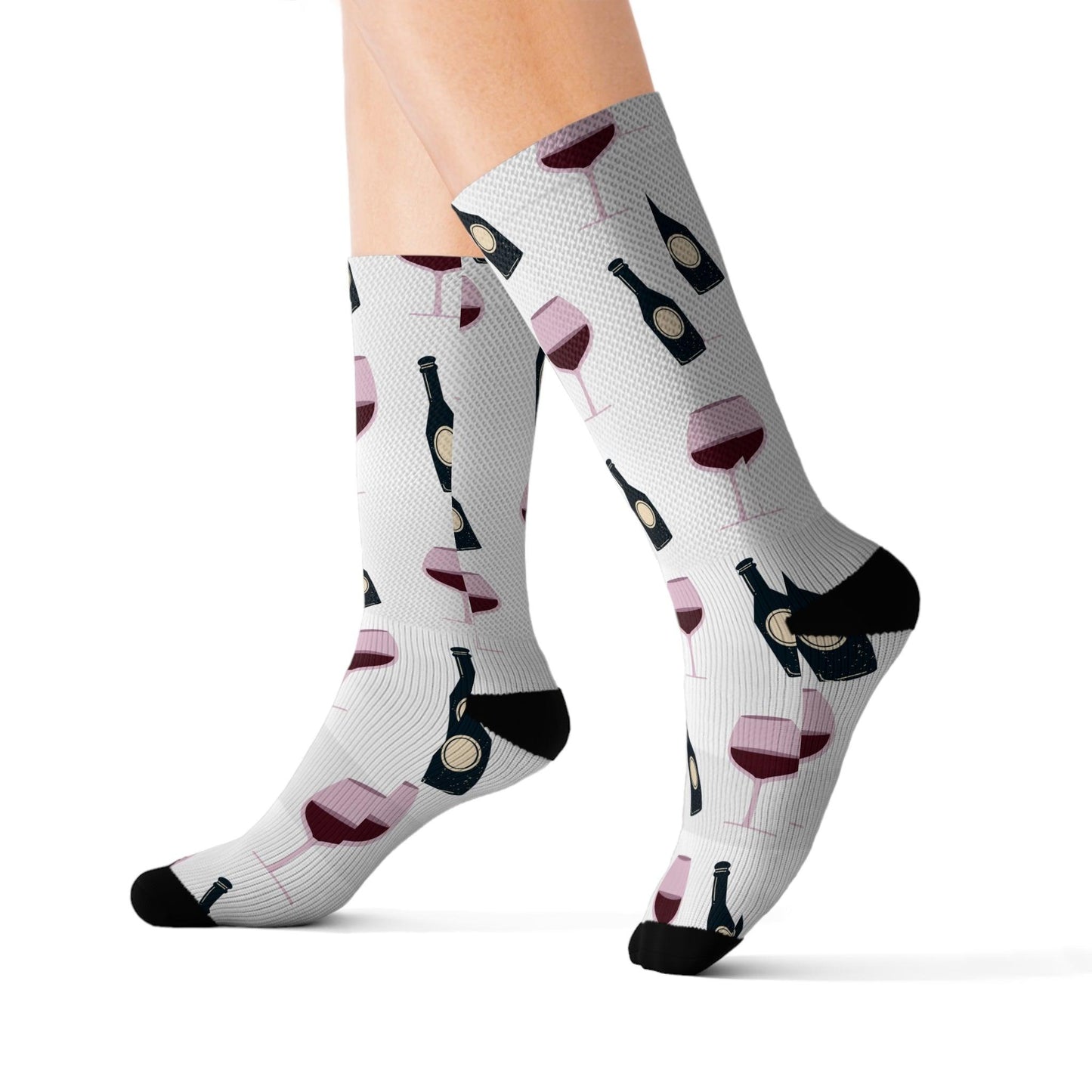 A Glass of Wine Saves a Day Socks - COFFEEBRE