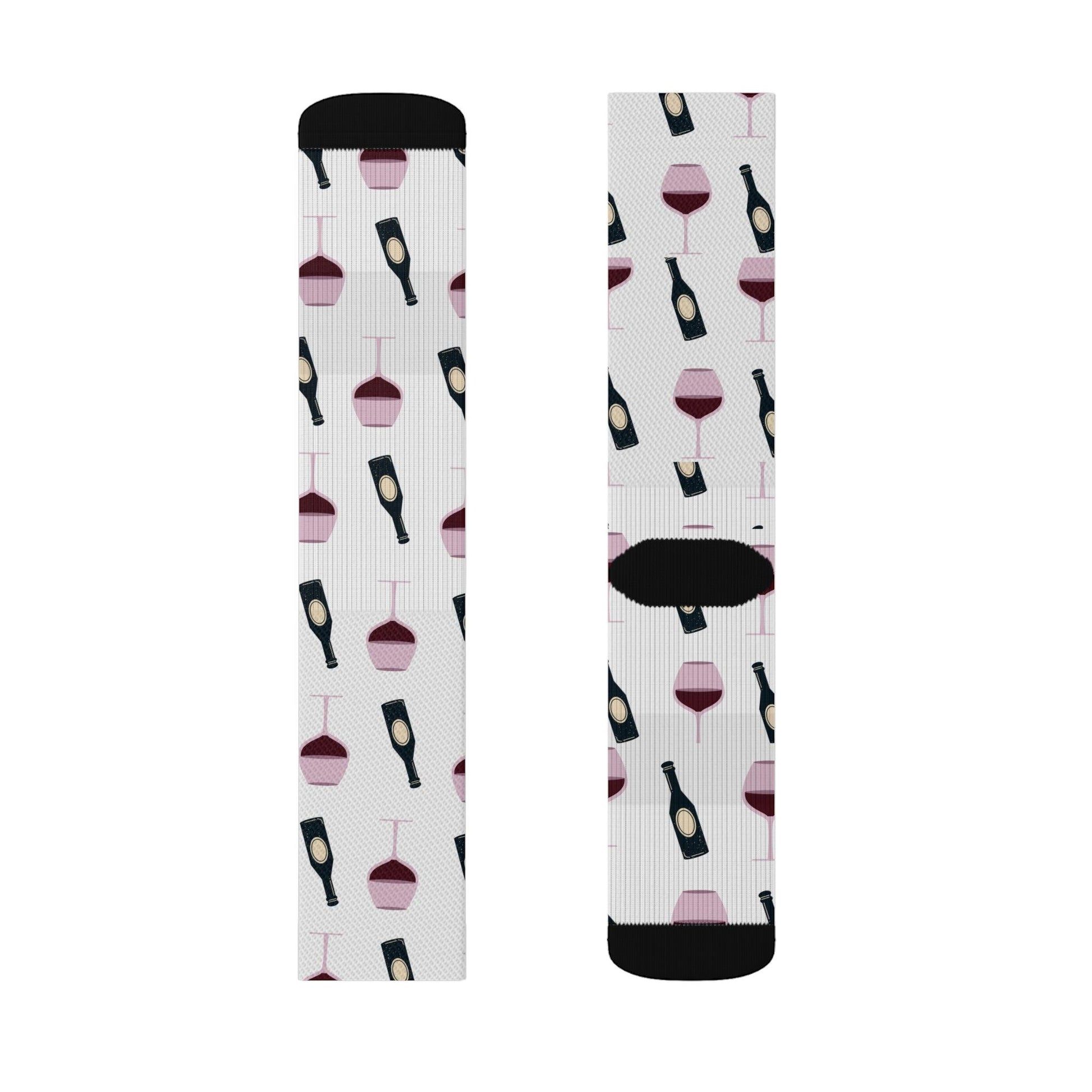 A Glass of Wine Saves a Day Socks - COFFEEBRE