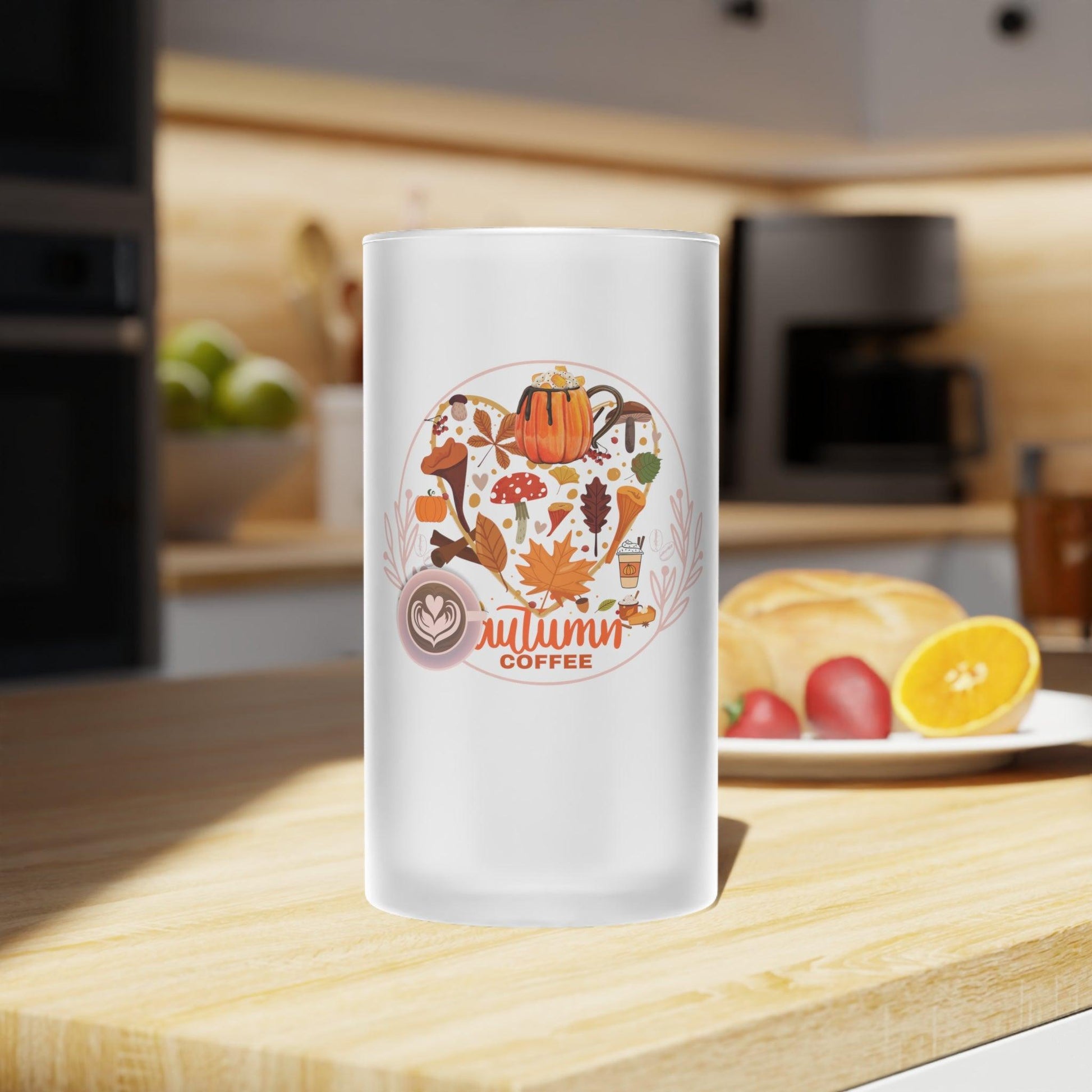 Autumn Frosted Glass Latte Mug - COFFEEBRE