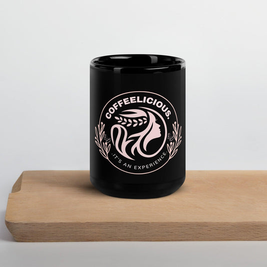 Black Coffeelicious Glossy Coffee Mug Gift - COFFEEBRE