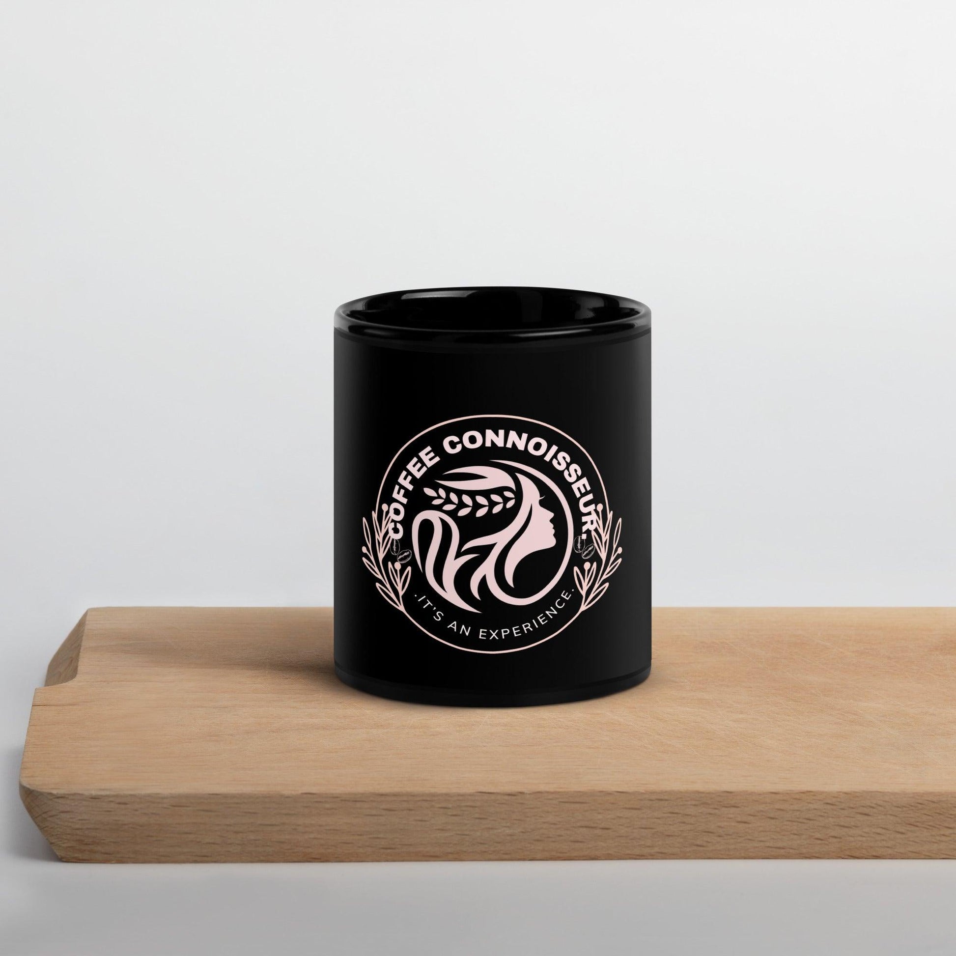 Coffee Connoisseur Mug Black Luxury Glossy Coffee Mug Gift - COFFEEBRE