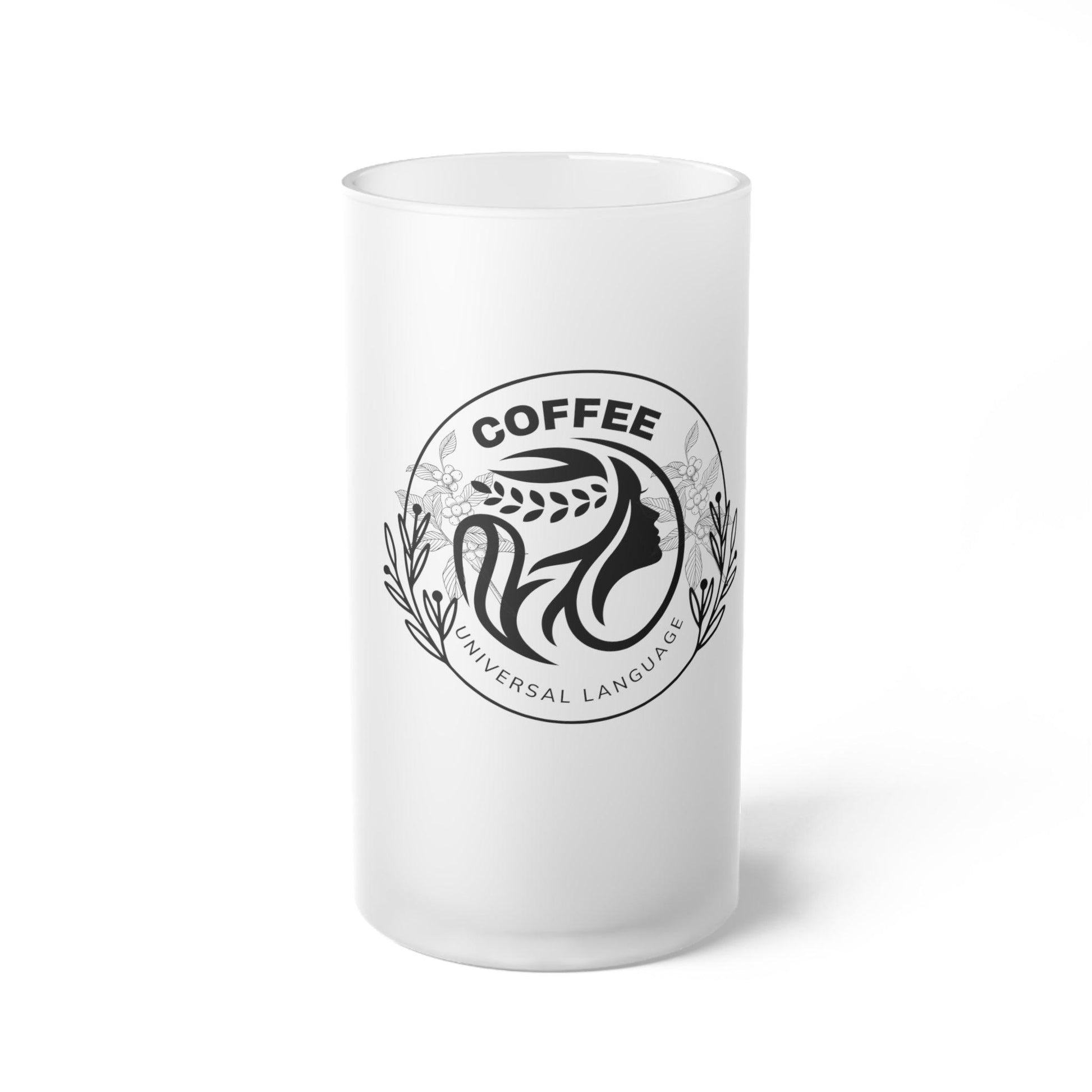 Coffee Language Frosted Glass Latte Mug - COFFEEBRE