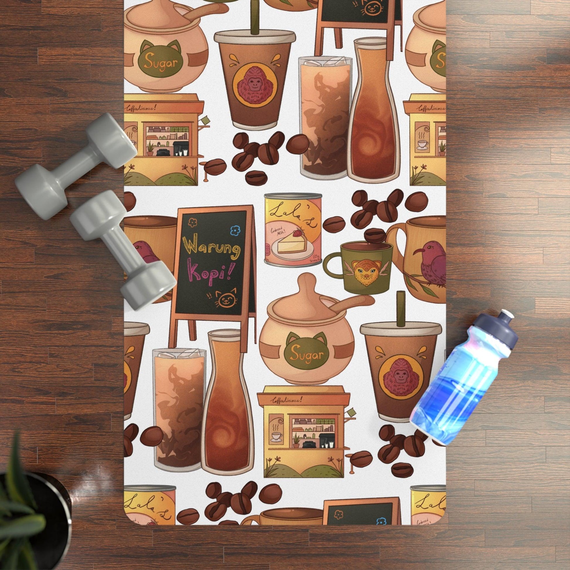 Coffee Lover Rubber Yoga Mat - COFFEEBRE