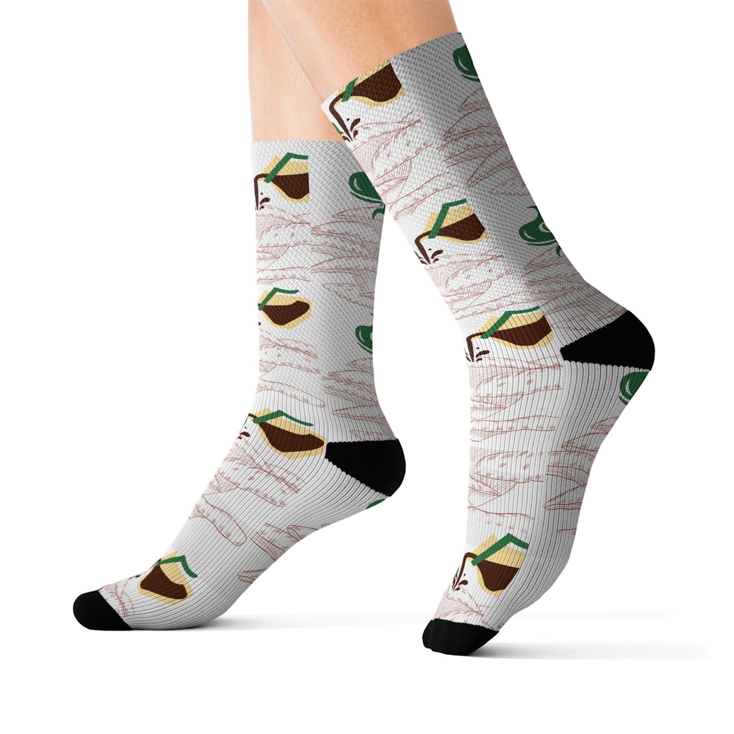 Coffee Mushroom Garden Socks - COFFEEBRE