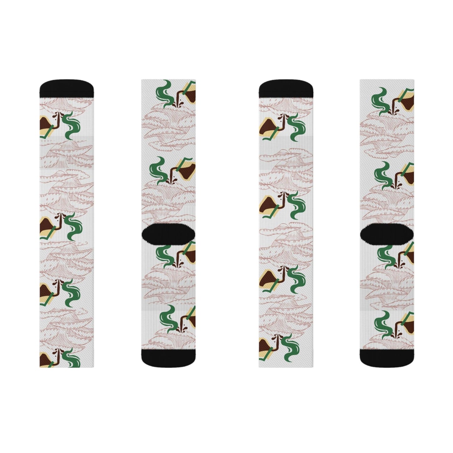 Coffee Mushroom Garden Socks - COFFEEBRE